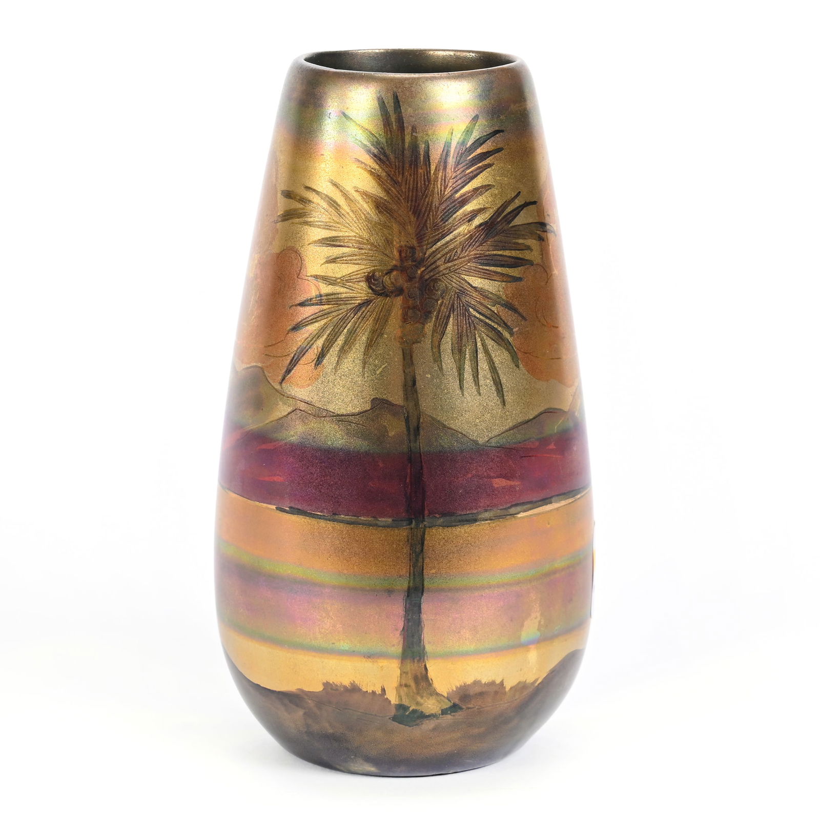 Vase, Unmarked Weller Art Pottery, Lasa Pattern (1 of 3)