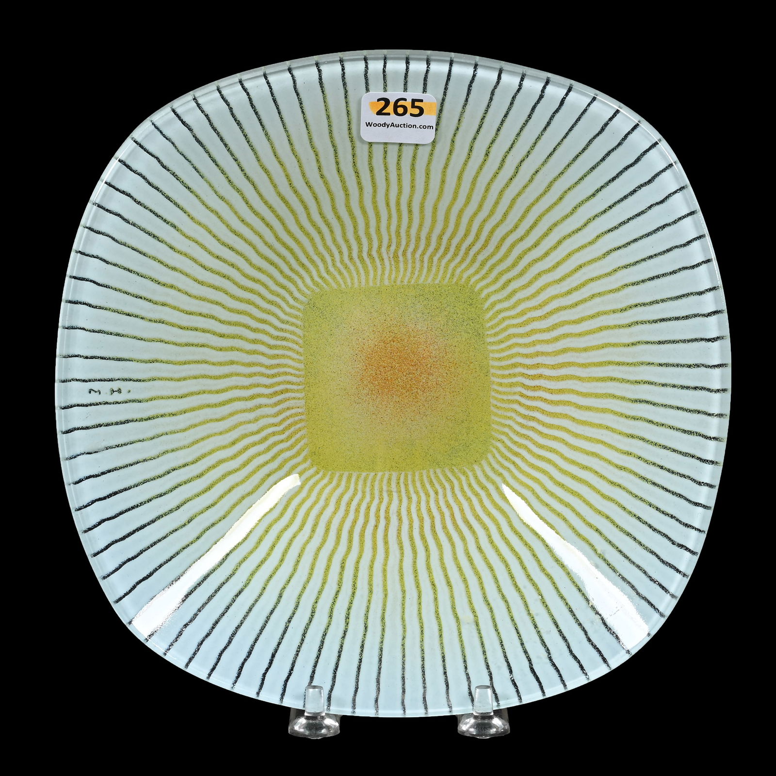 Square Plate, Modernist, Signed Maurice Heaton (1 of 2)