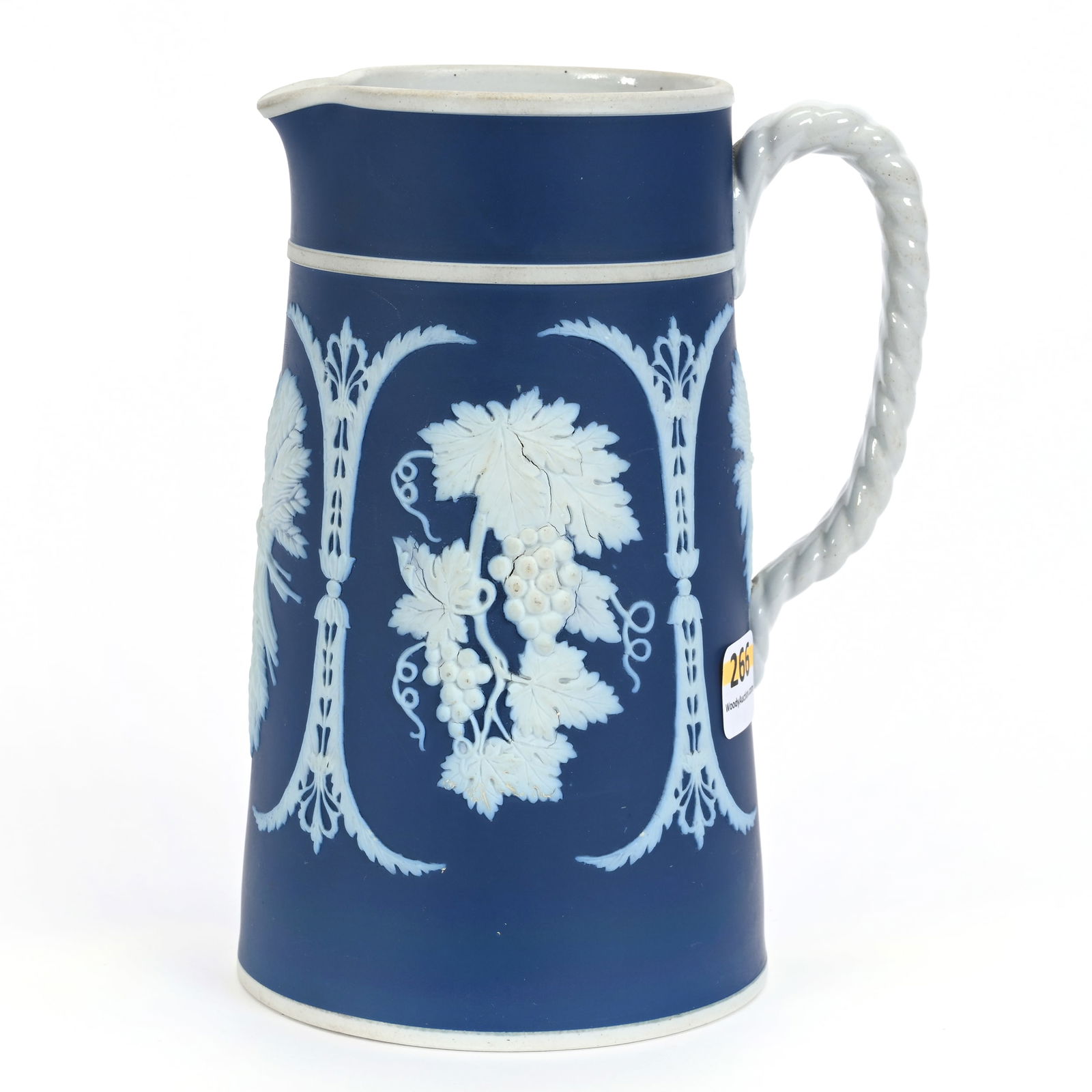 Pitcher, Unmarked Wedgwood Style Jasperware (1 of 4)