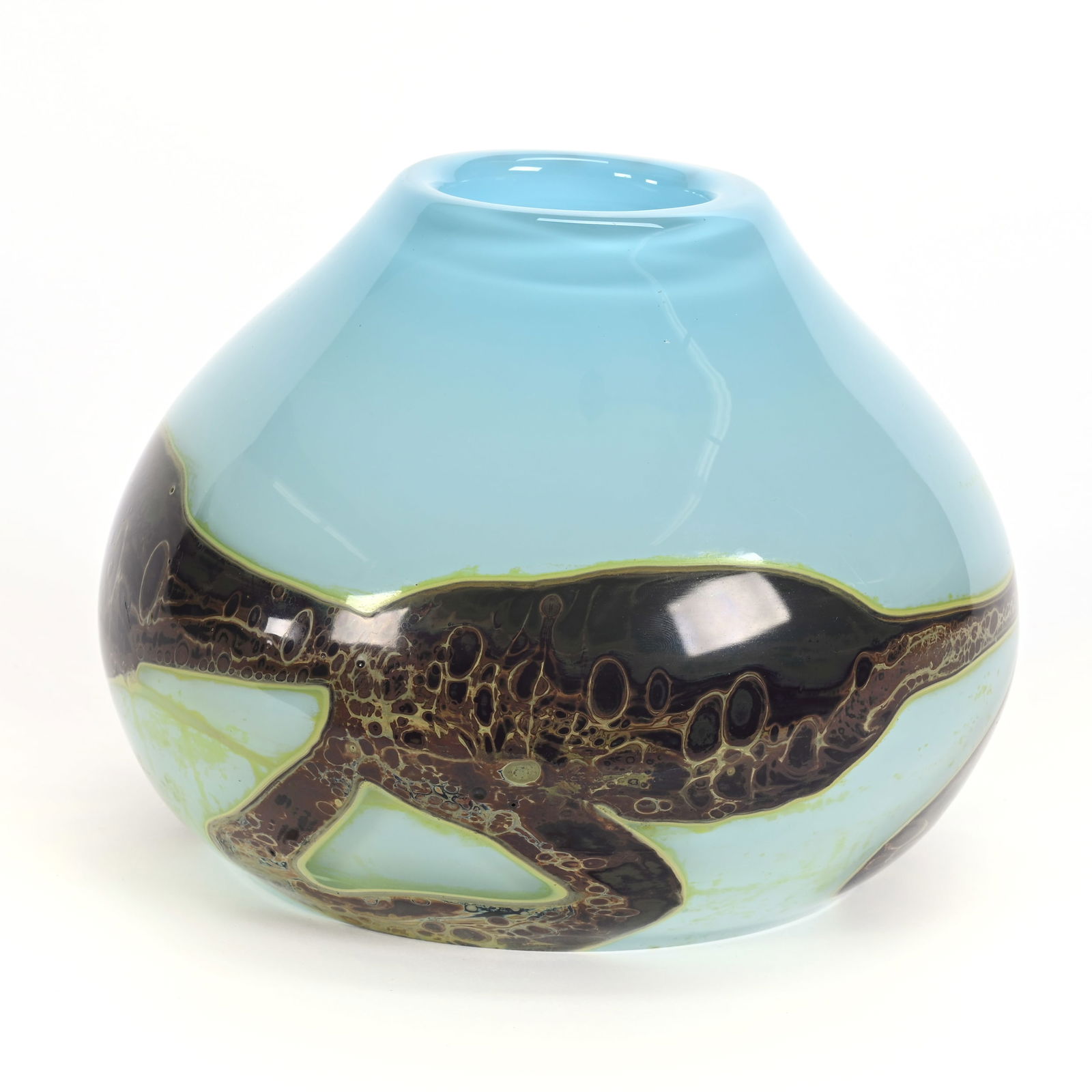 Vase, Contemporary Art Glass Signed Val St. Lambert (1 of 4)