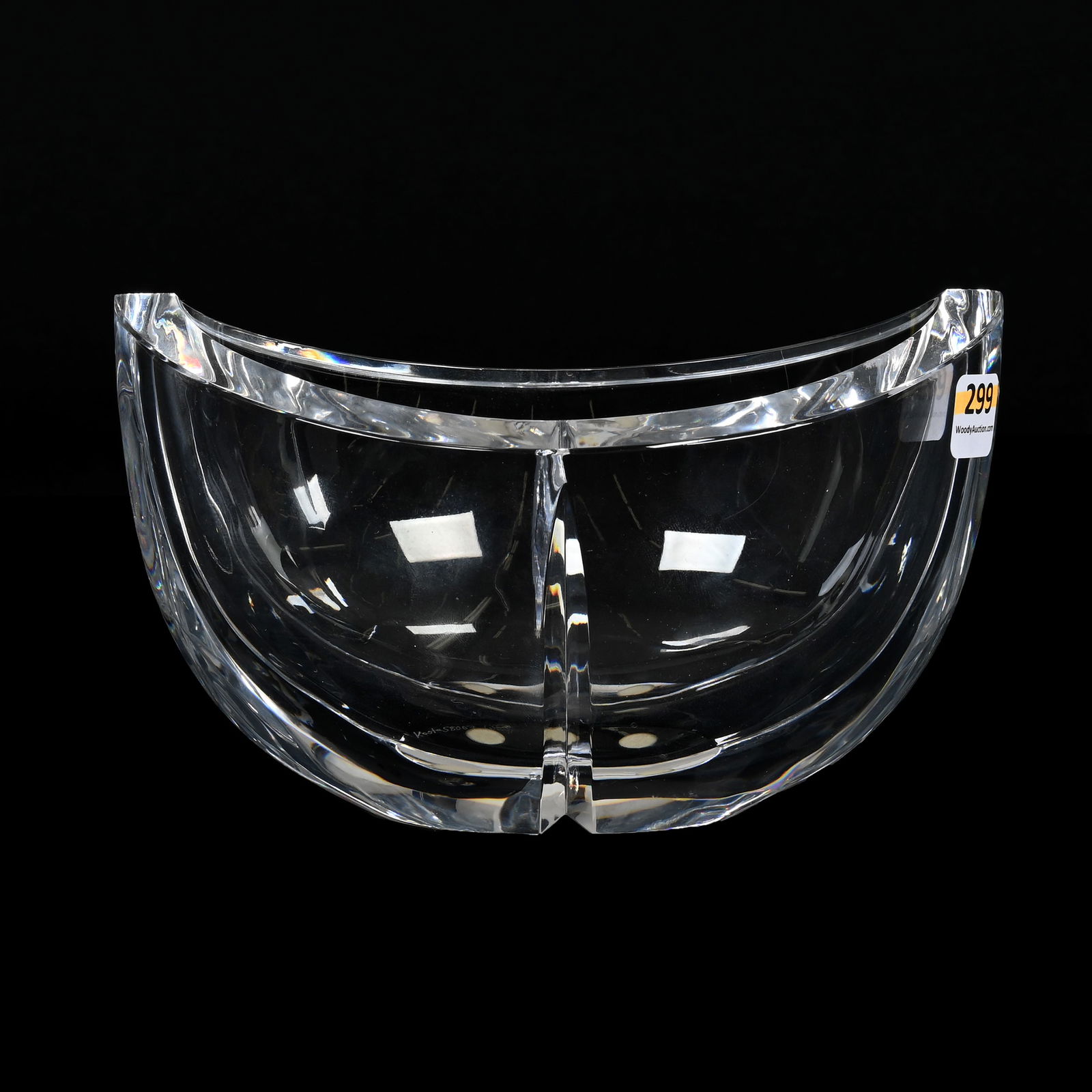 Oval Bowl Signed "Kosta" (Boda), Clear Crystal (1 of 4)