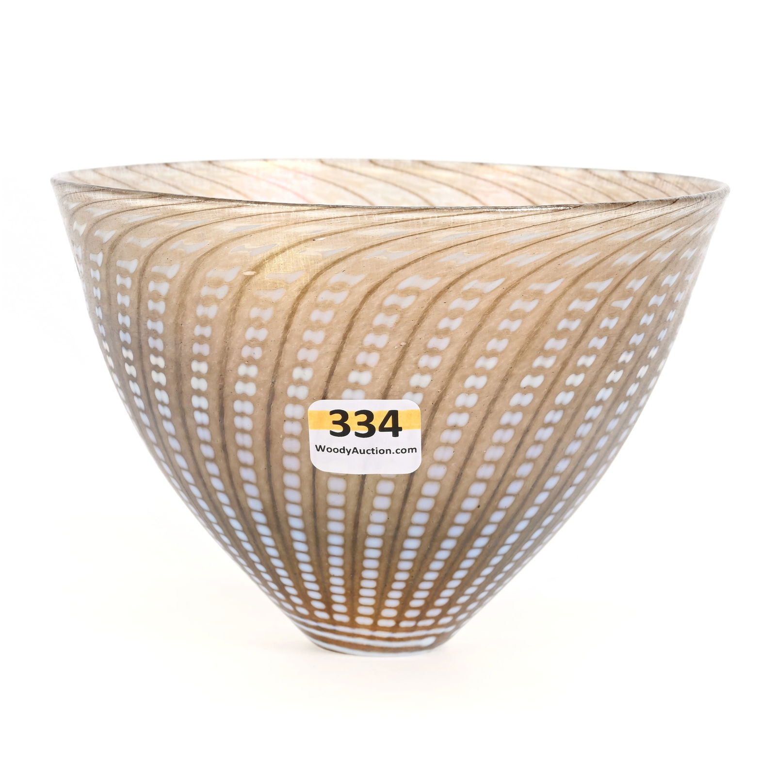 Vase, Contemporary Art Glass: Vase, Contemporary Art Glass, 4" x 5.5", Minos Series (#58436) From Afors, Circa 1984, Designed By Bertil Vallien, Kansas Private Collection.