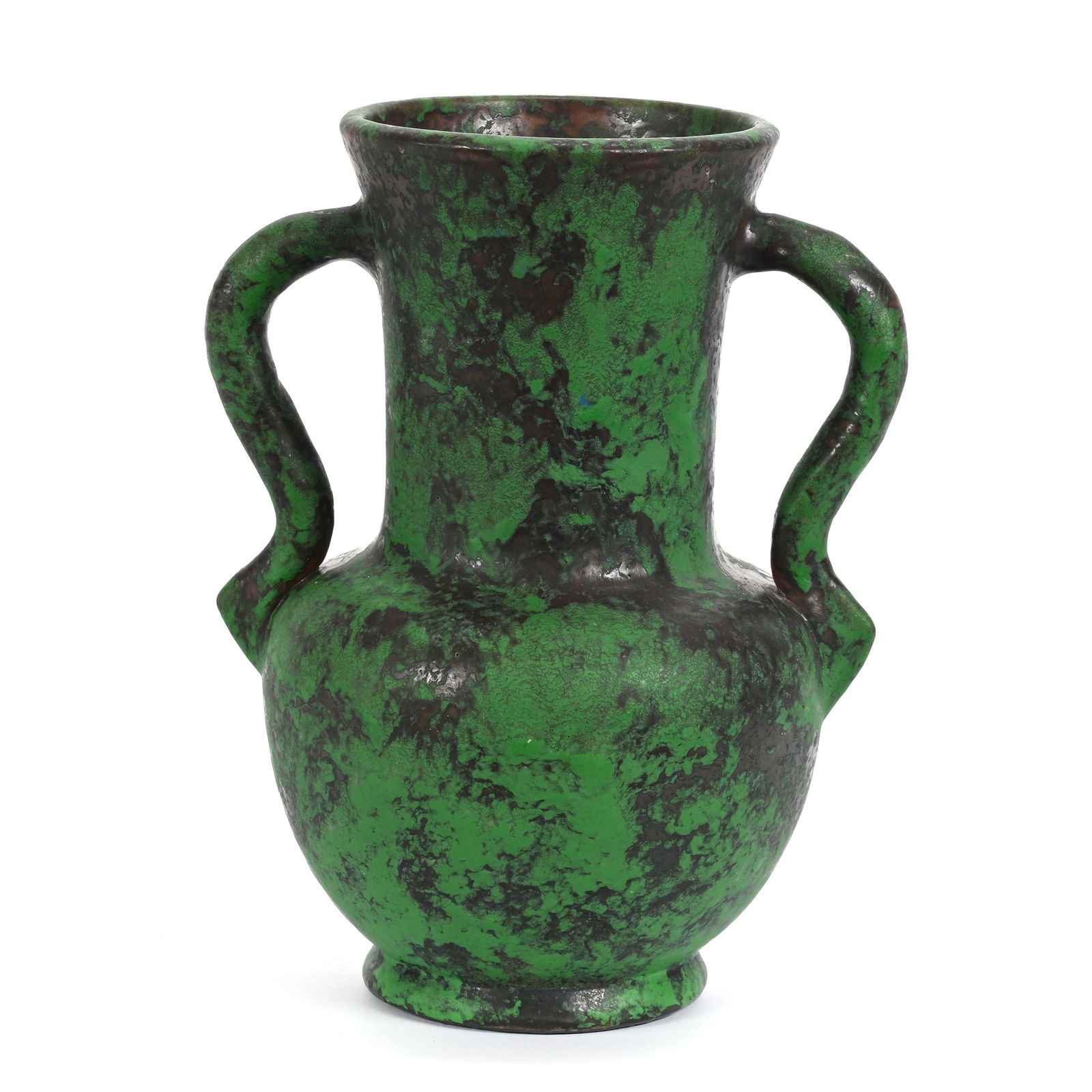 Vase, Two Handles, Marked Weller Handmade Art Pottery (1 of 3)
