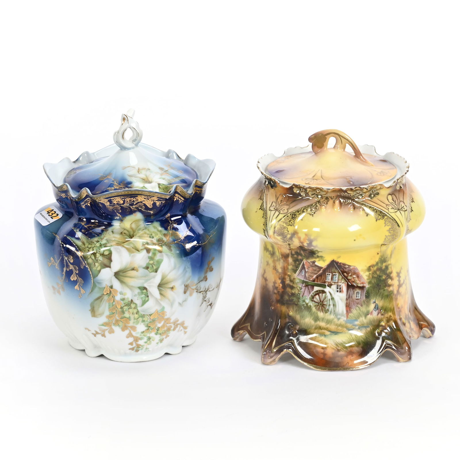 (2) Biscuit Jars Marked R.S. Prussia (1 of 8)