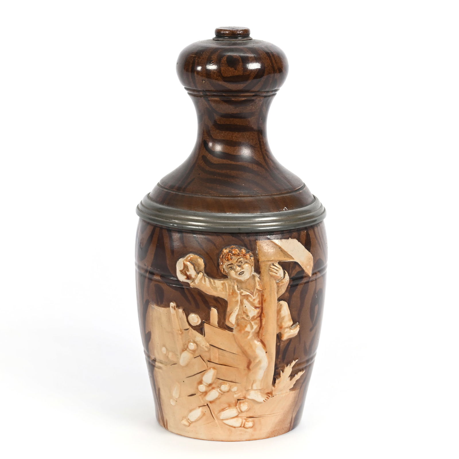 German Stein, Half Liter, Marked #1134, Figural (1 of 3)