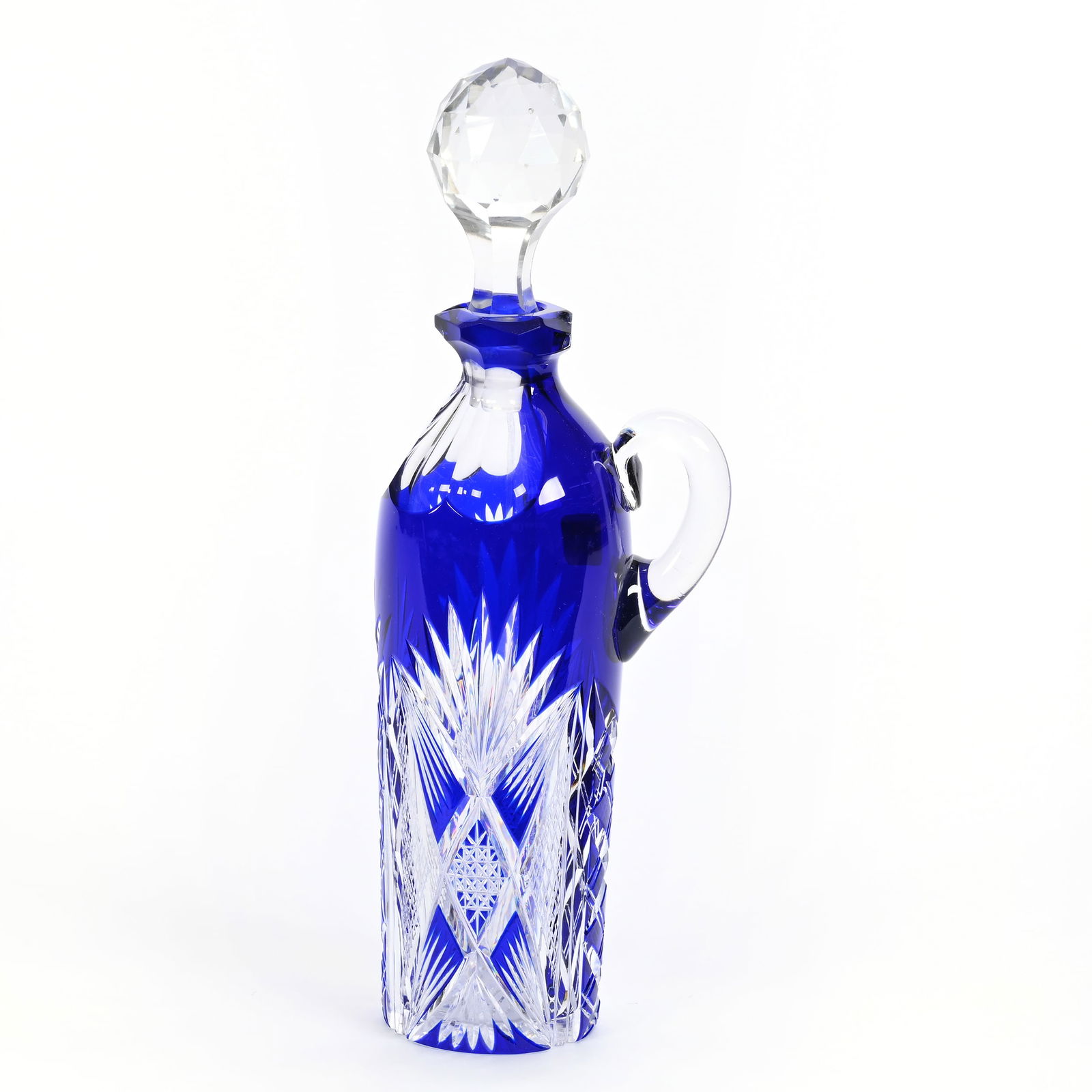Decanter, BPCG, Cobalt Blue Cut To Clear (1 of 4)