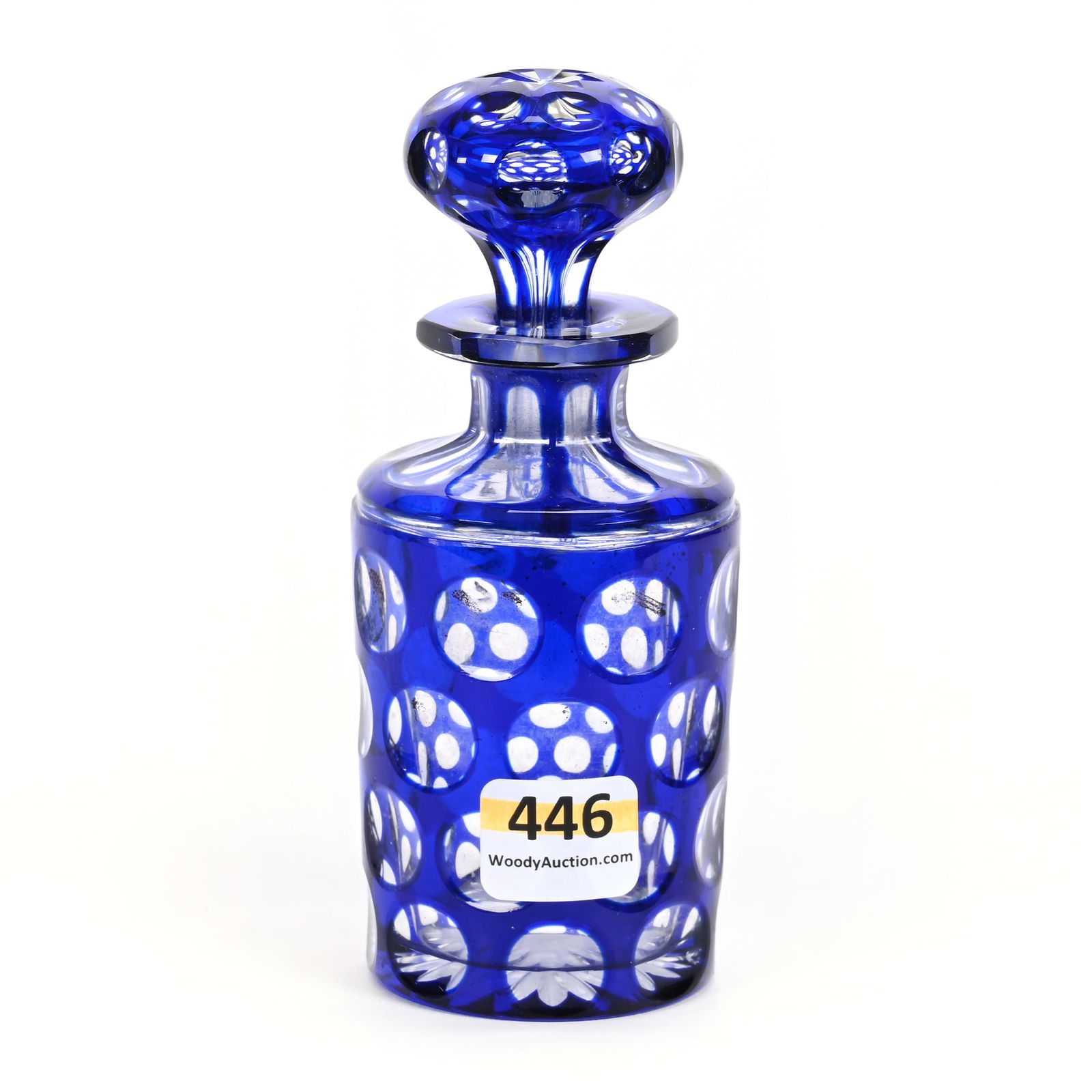 Perfume Bottle, BPCG, Cobalt Blue Cut To Clear (1 of 3)