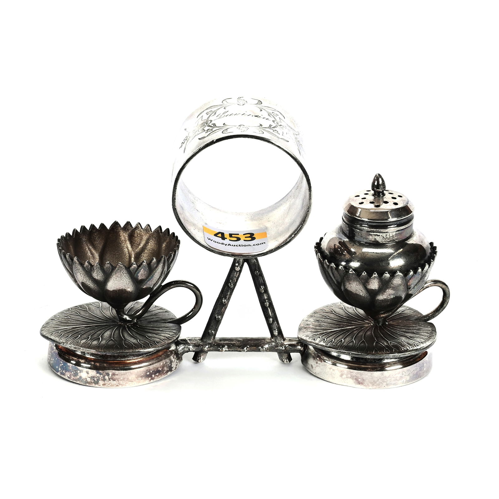 Victorian Silverplate Condiment Set (1 of 4)