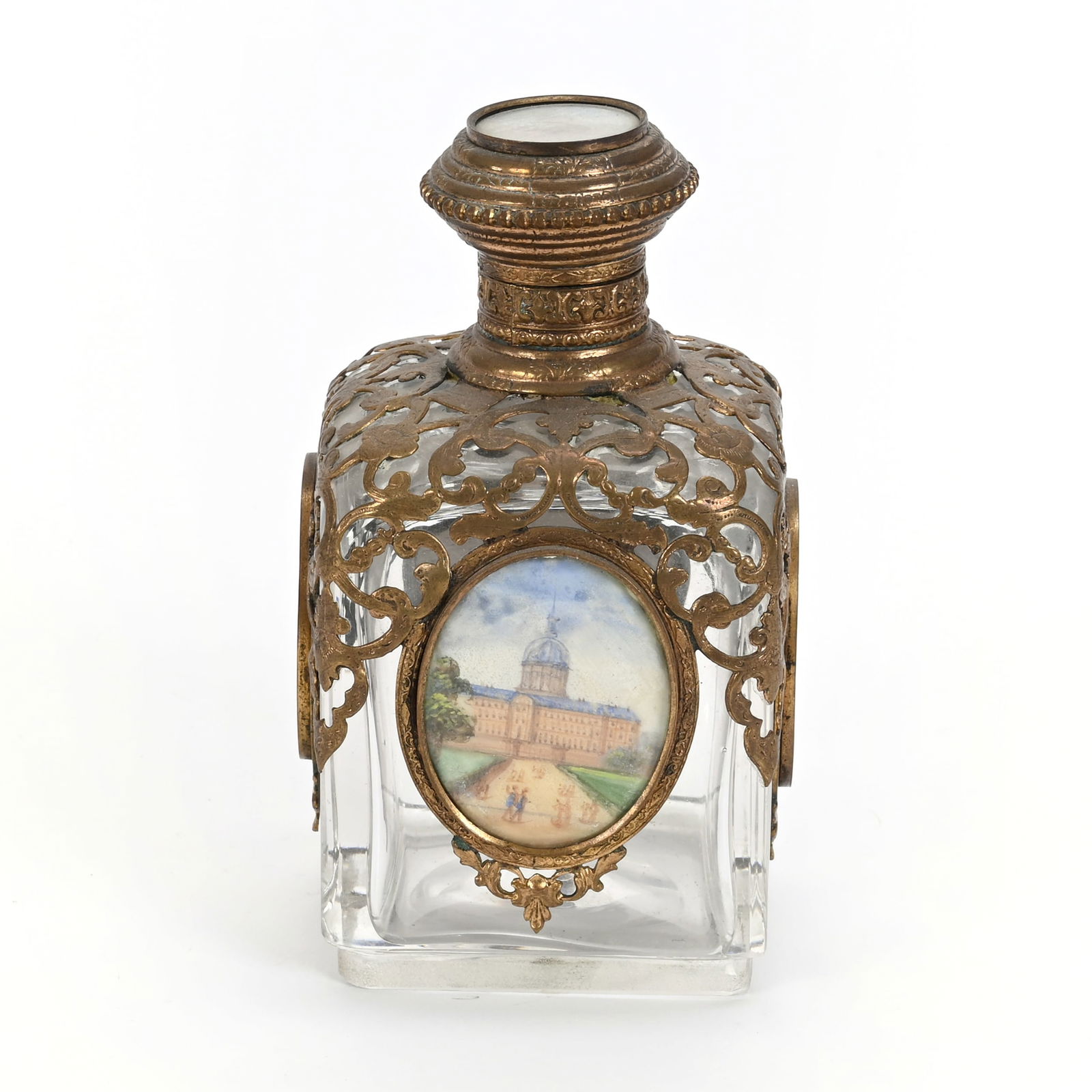 Perfume Bottle, Square Clear Crystal (1 of 3)