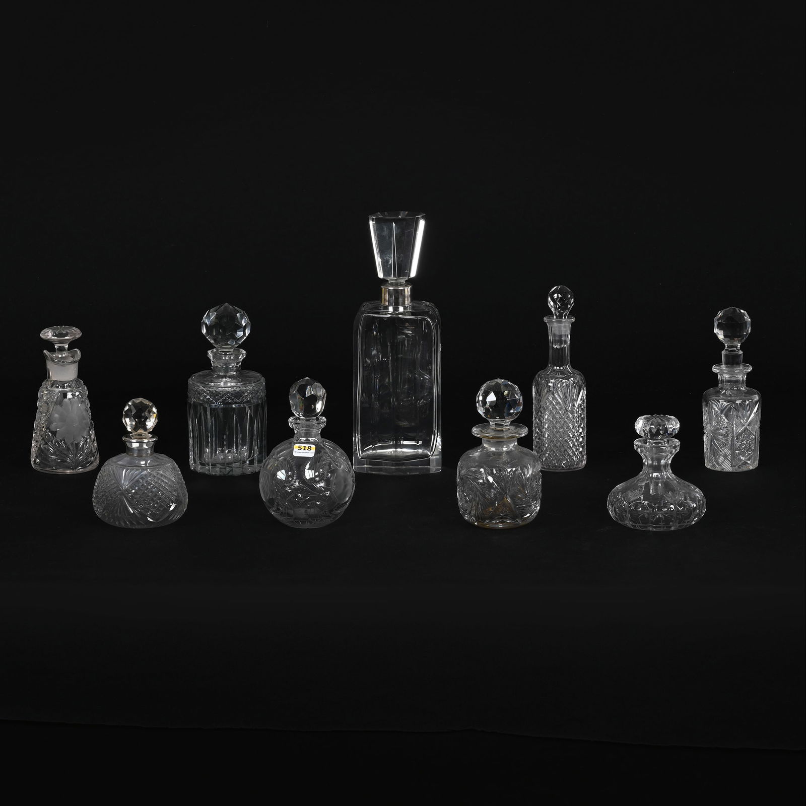 (9) Assorted Decanters And Colognes, Cut Glass (1 of 5)