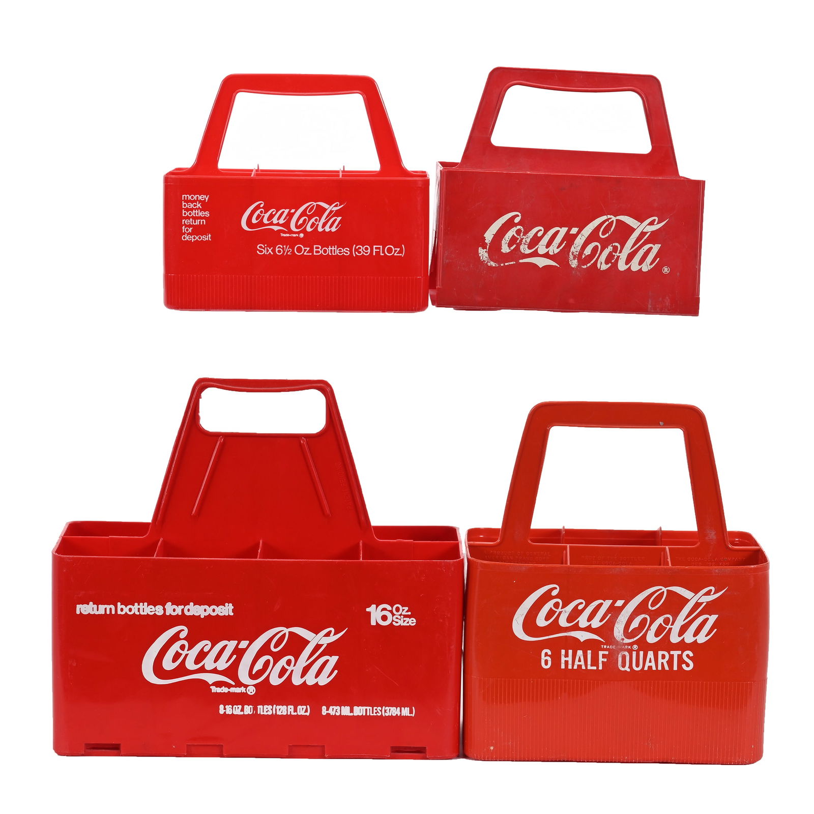 (4) Coca-Cola Red Plastic Carriers (1 of 3)