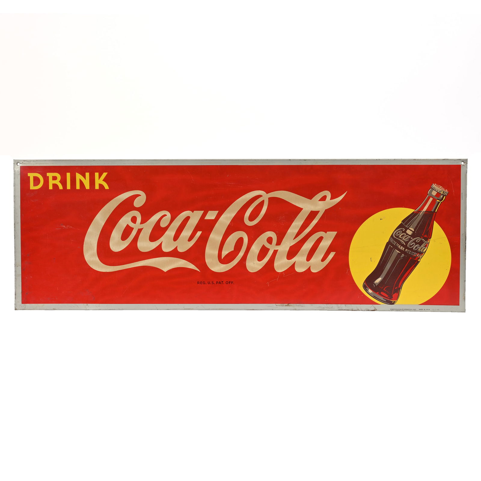 1940's Coca-Cola Tin Sign, Sun And Bottle (1 of 3)