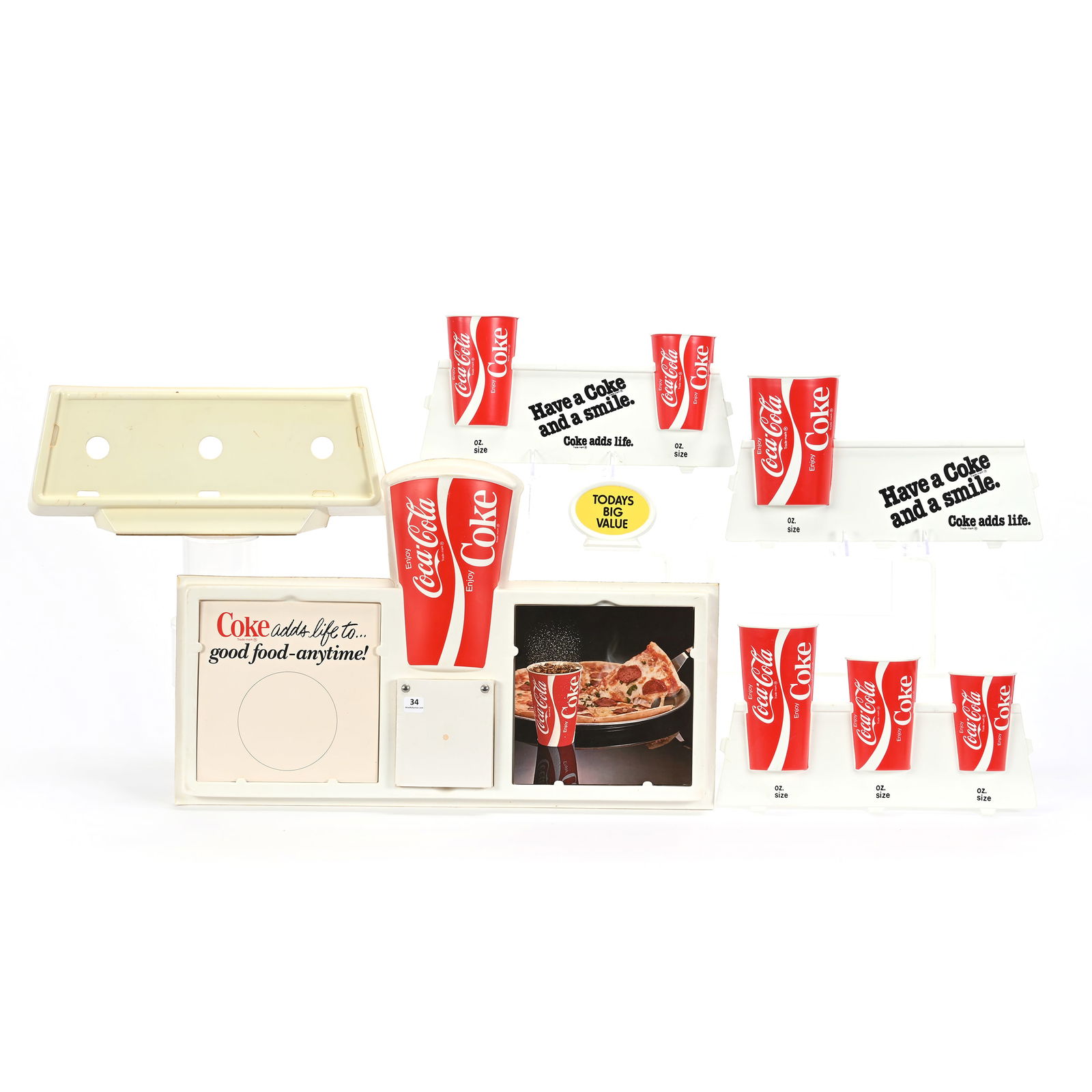 1970's Coca Cola Vacuform Cup Display (1 of 3)