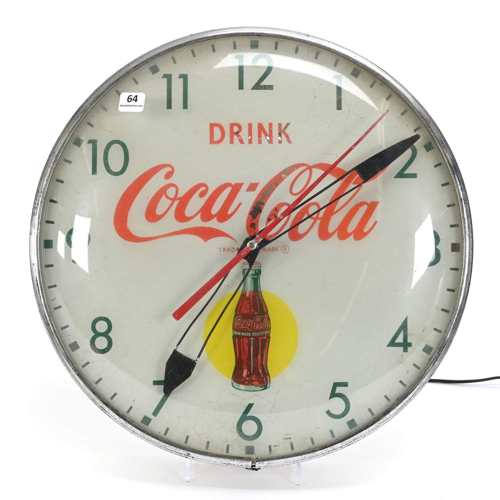 1950 Coca Cola Old Sun Bottle Clock (1 of 4)
