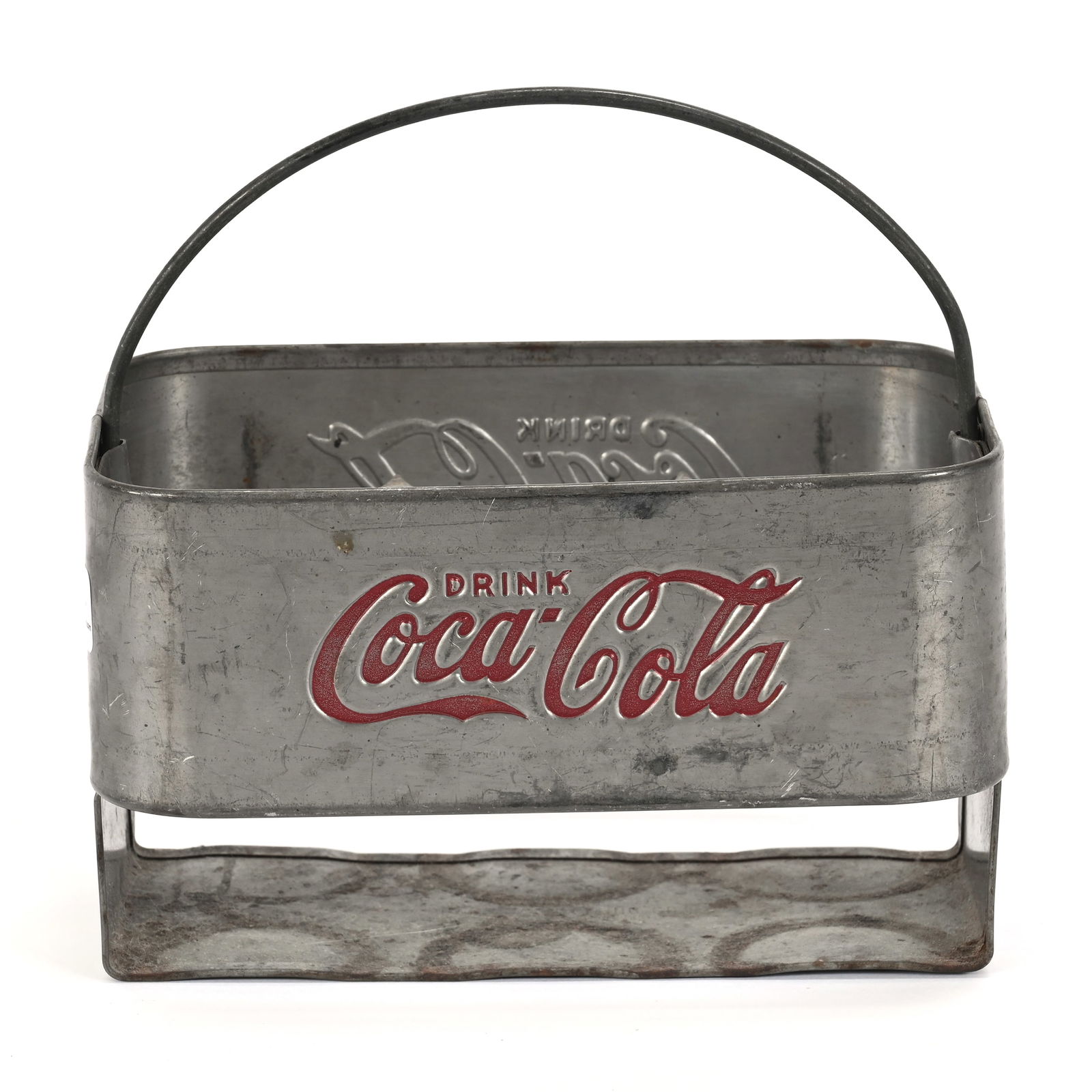 Late 1940's Coca Cola Steel Bottle Carrier (1 of 2)