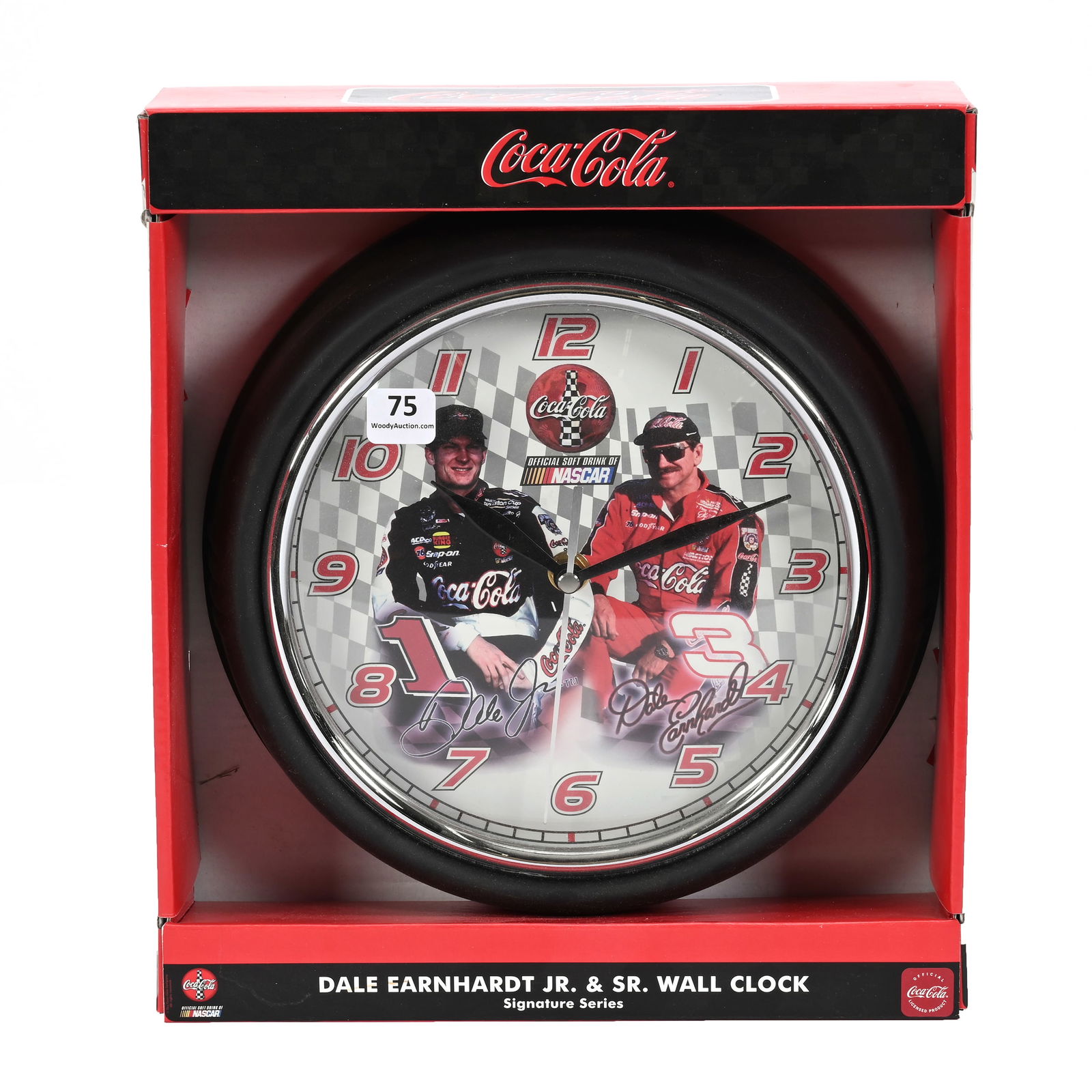 Coca Cola NASCAR Wall Clock (1 of 2)