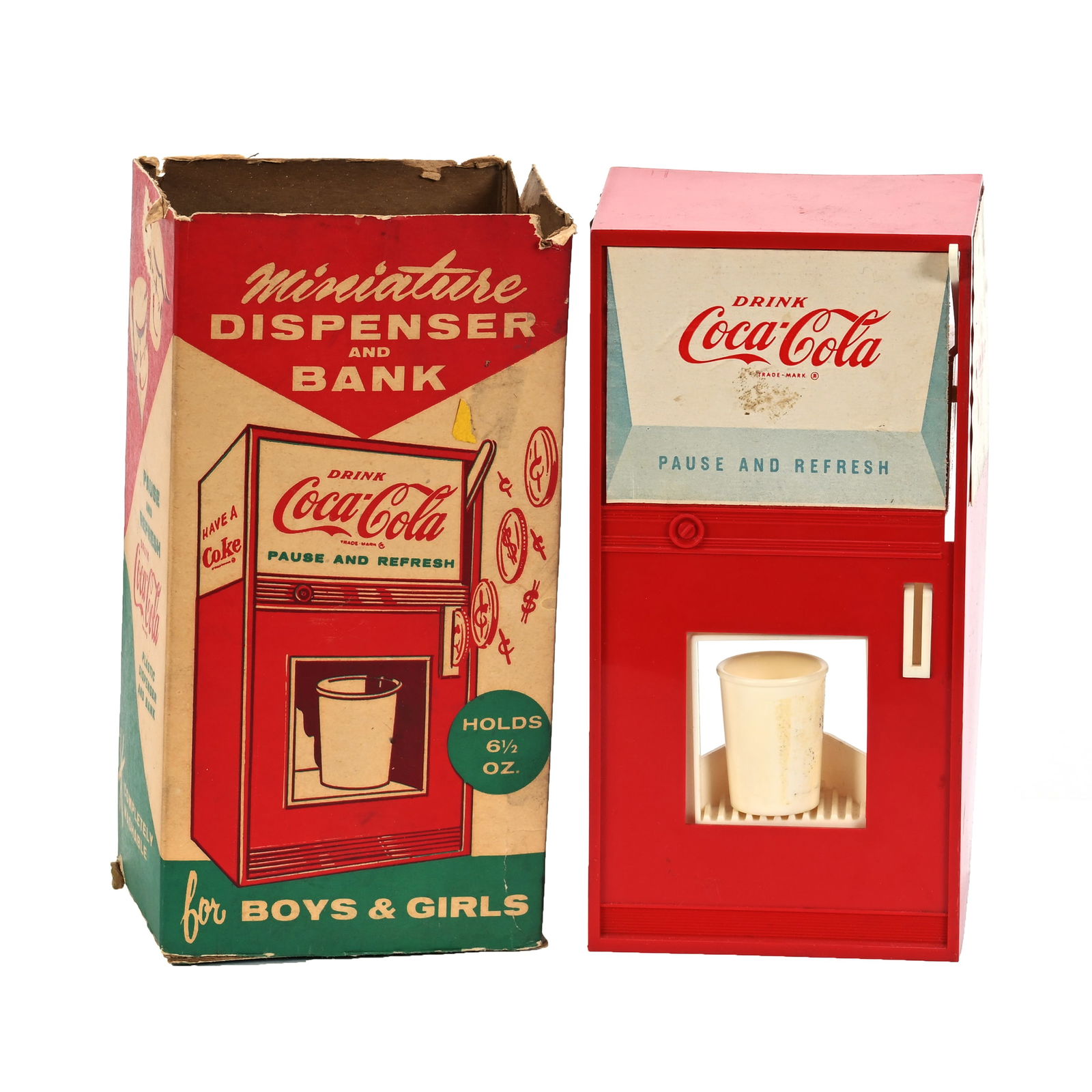1960's Coca Cola Miniature Dispenser And Bank (1 of 2)