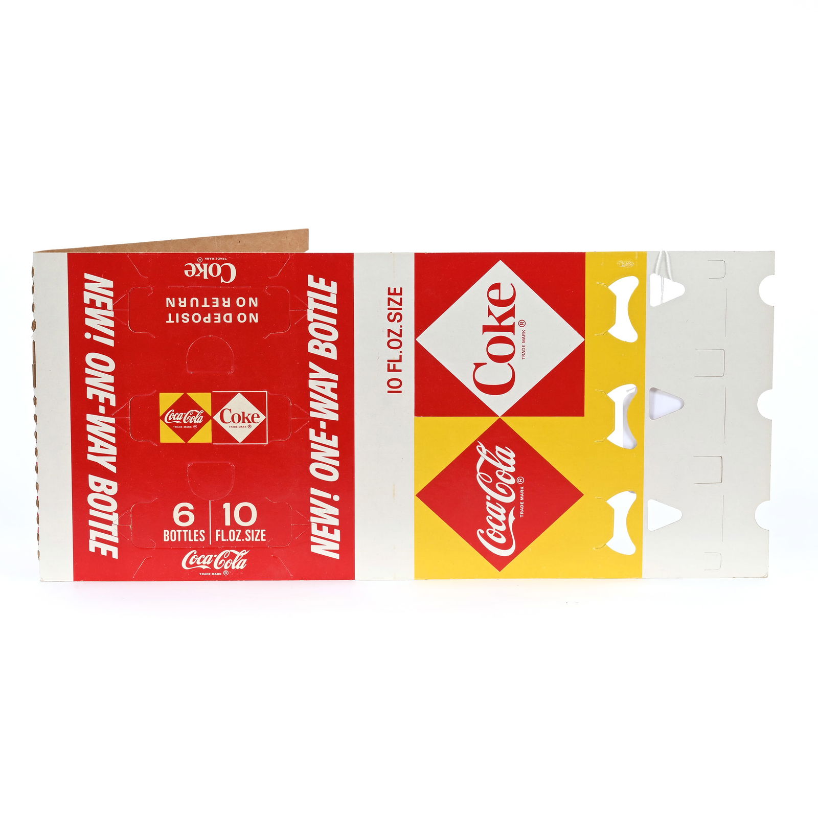 1960's Coca Cola Fold-Up Bottle Carrier, 10 Oz. (1 of 2)