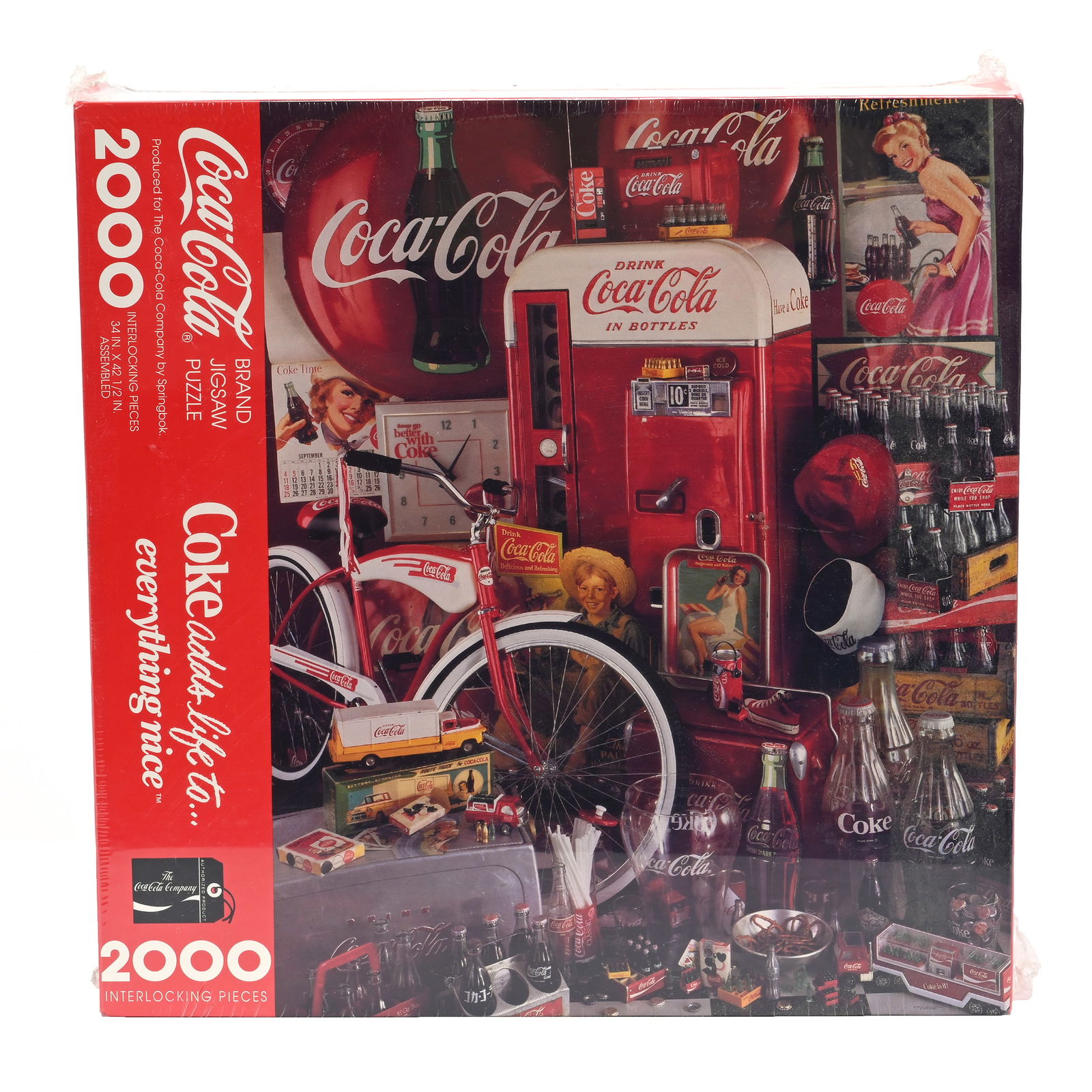 1991 Coca Cola 2000 Pc. Puzzle, Machine & Bicycle (1 of 2)