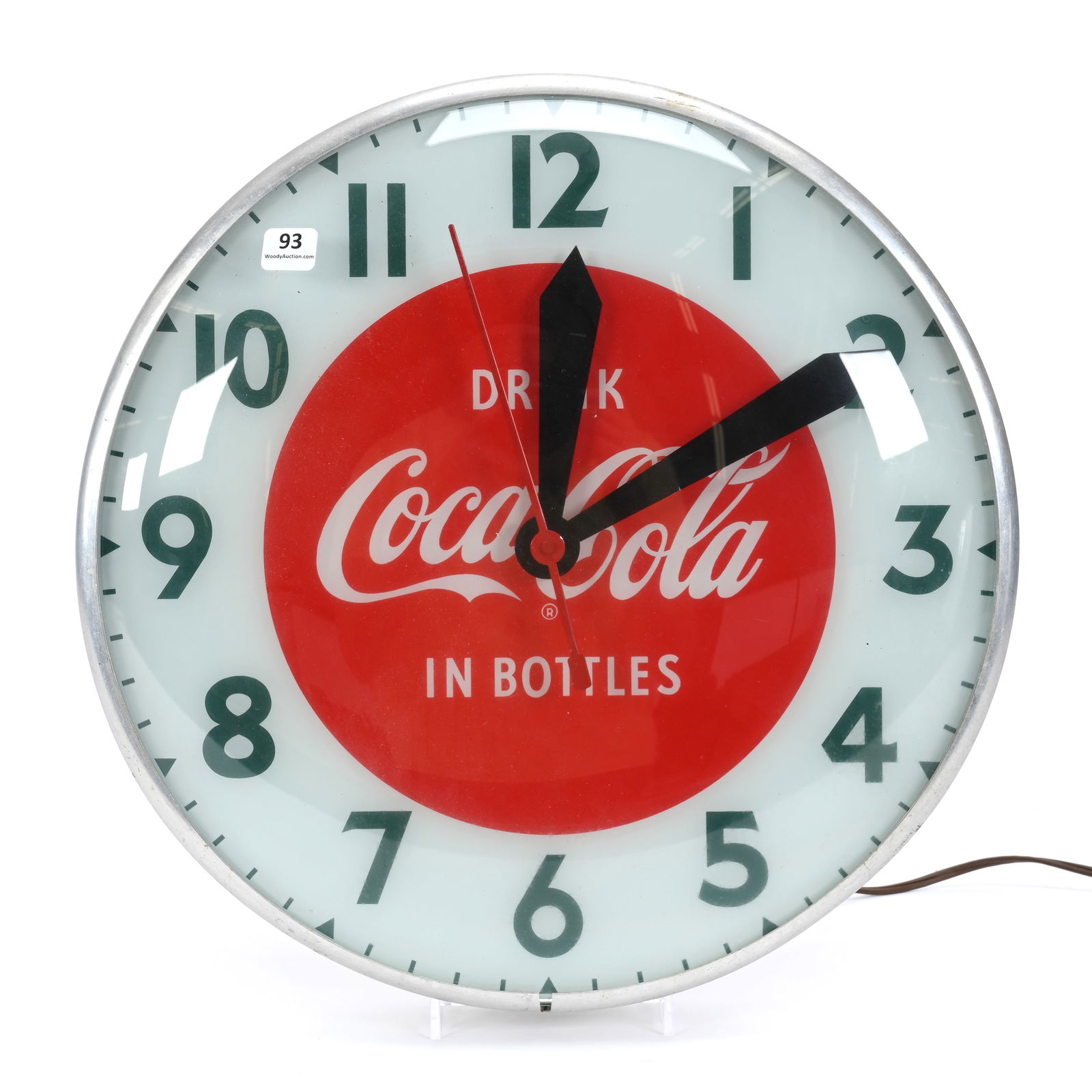 1950's Coca Cola Clock, Old Disc, Green Numbers (1 of 3)