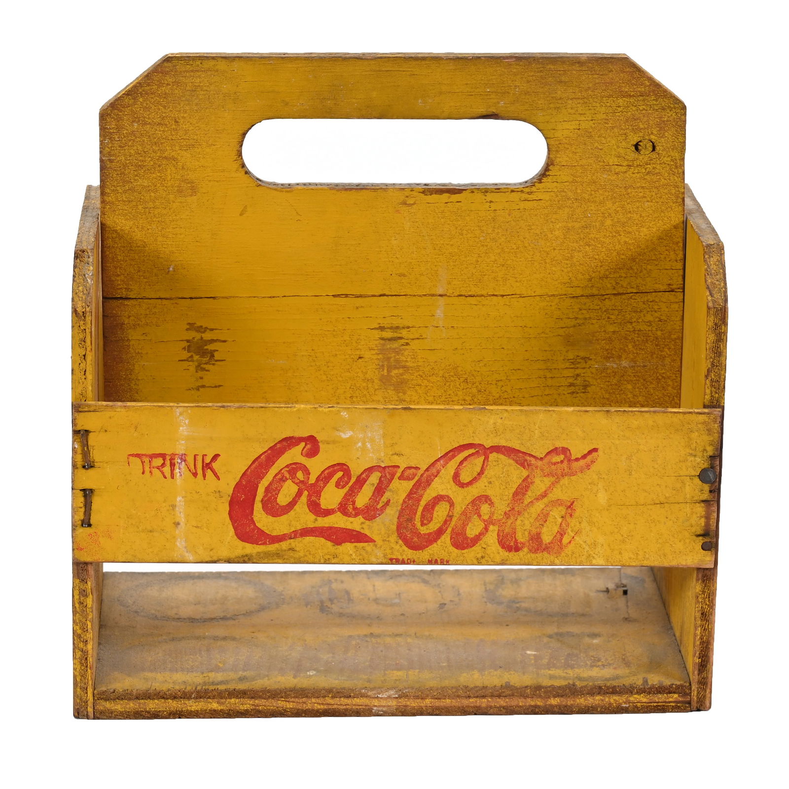 1940's Coca Cola Yellow Six-Bottle Carrier (1 of 2)