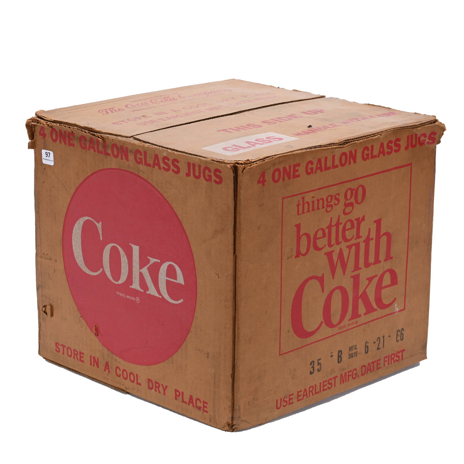 1960's Coca Cola Gallon Syrup Jug Box Only Auction