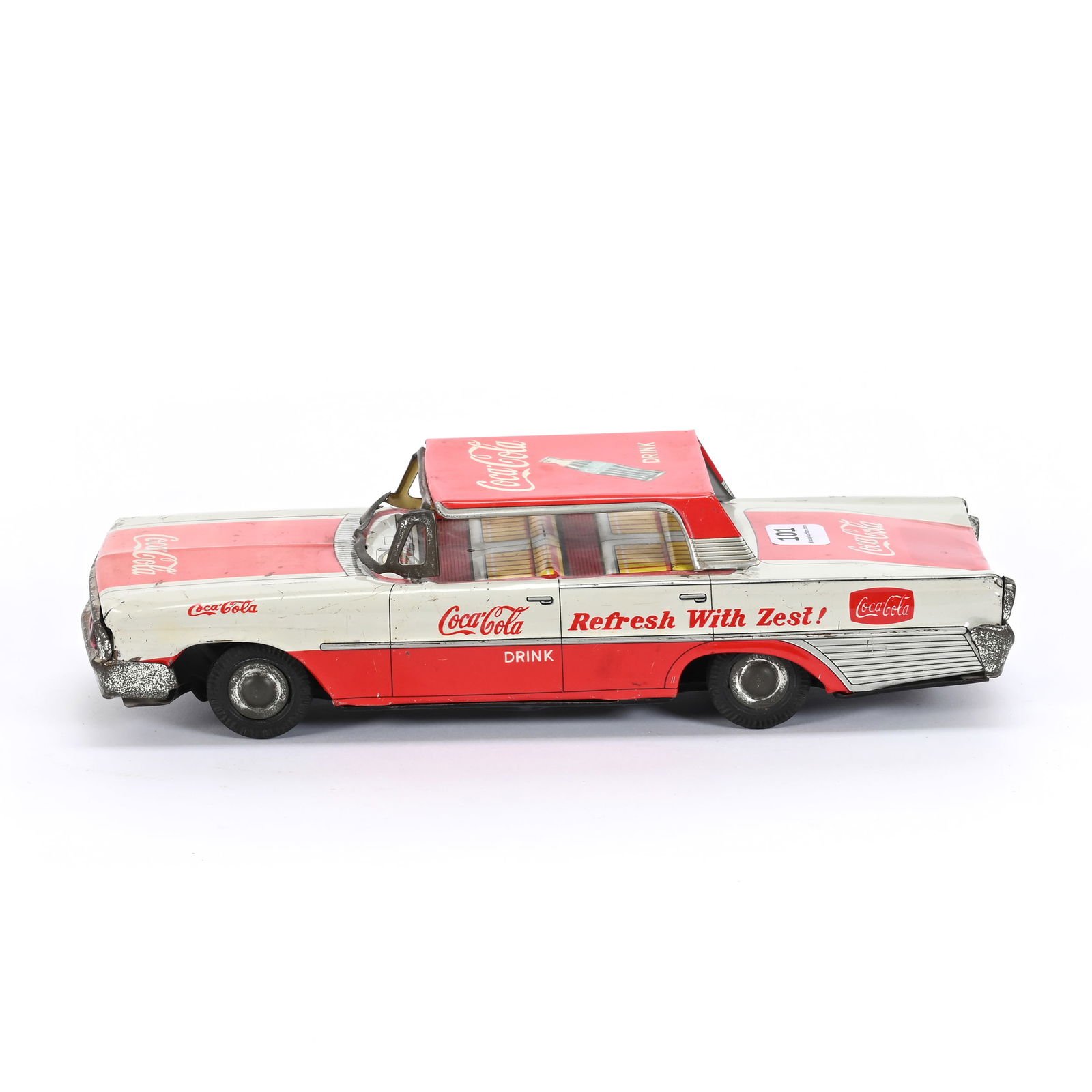 1960's Coca Cola Metal Toy Car, Ford (1 of 4)