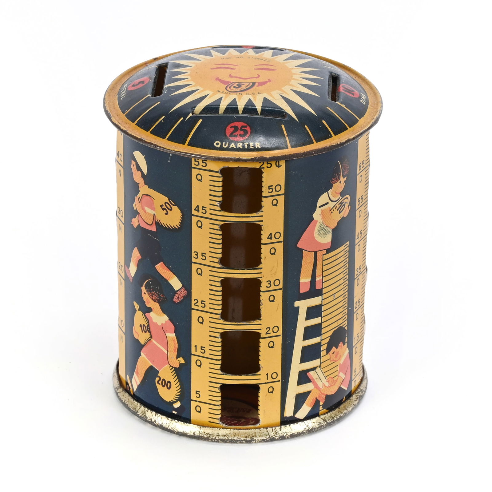 1960's Coca Cola Round Metal Bank (1 of 4)