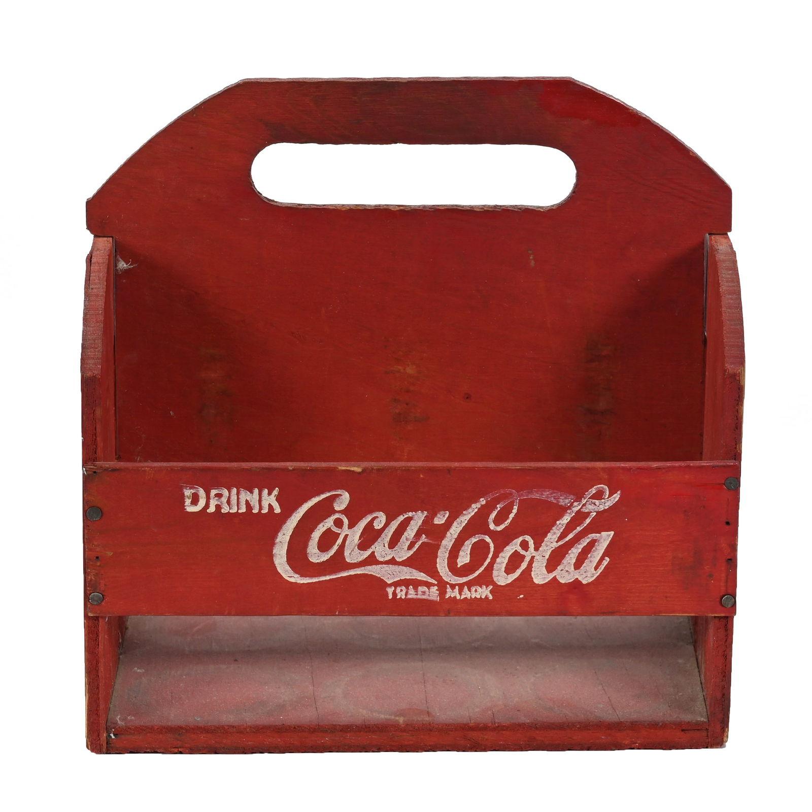 1940's Coca Cola Red Wood Six Bottle Carrier (1 of 2)
