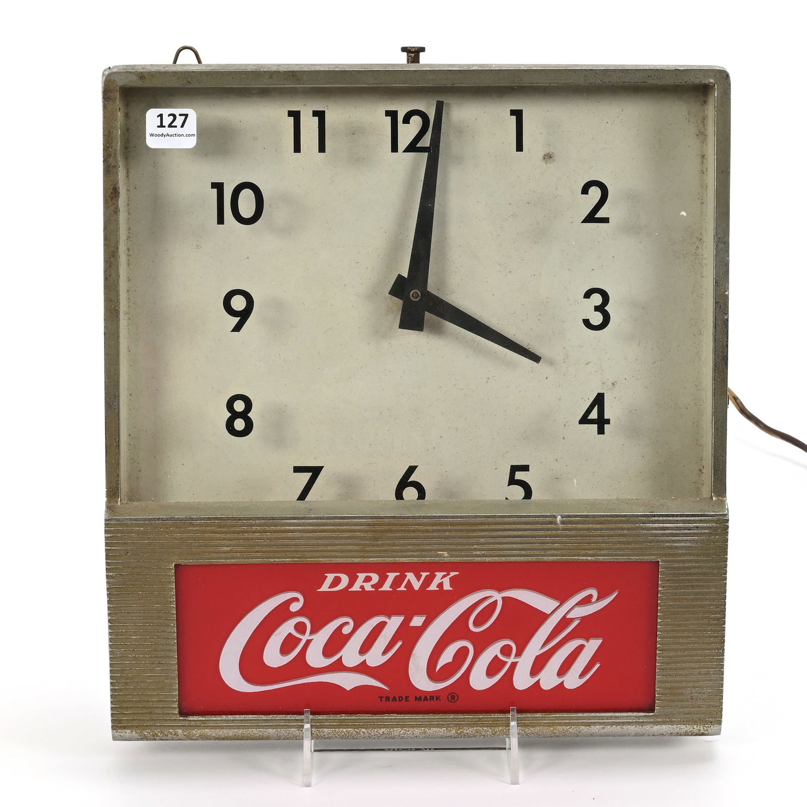 1960's Coca Cola Red Panel Clock (1 of 3)