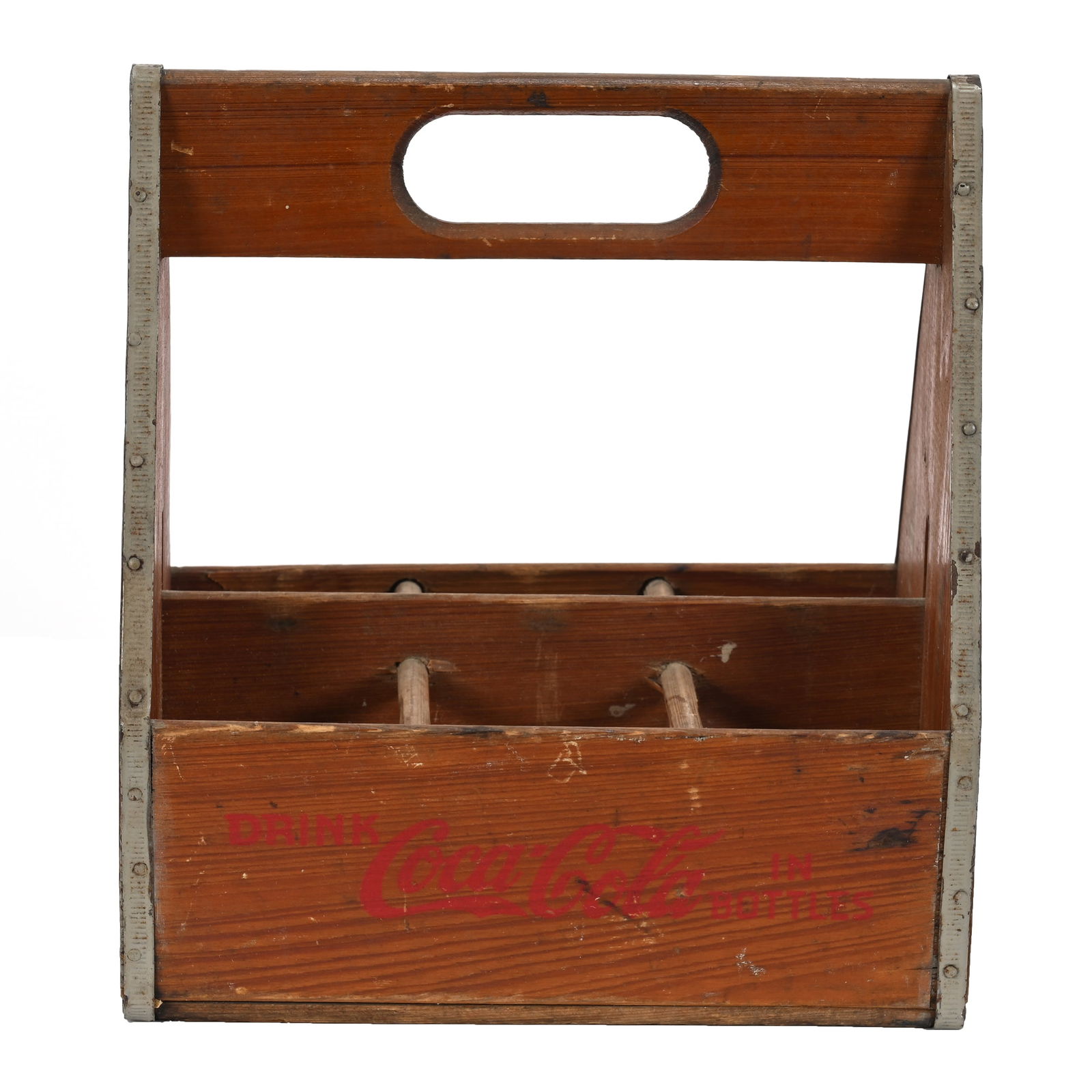 1940's Coca Cola Natural Wood Carrier With Dividers (1 of 3)