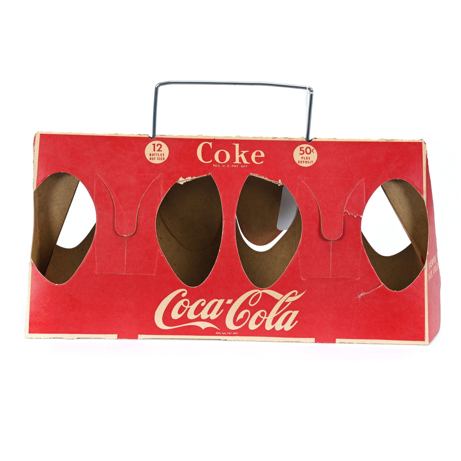1940's Coca Cola Cardboard Carrier, 12 Bottle (1 of 3)