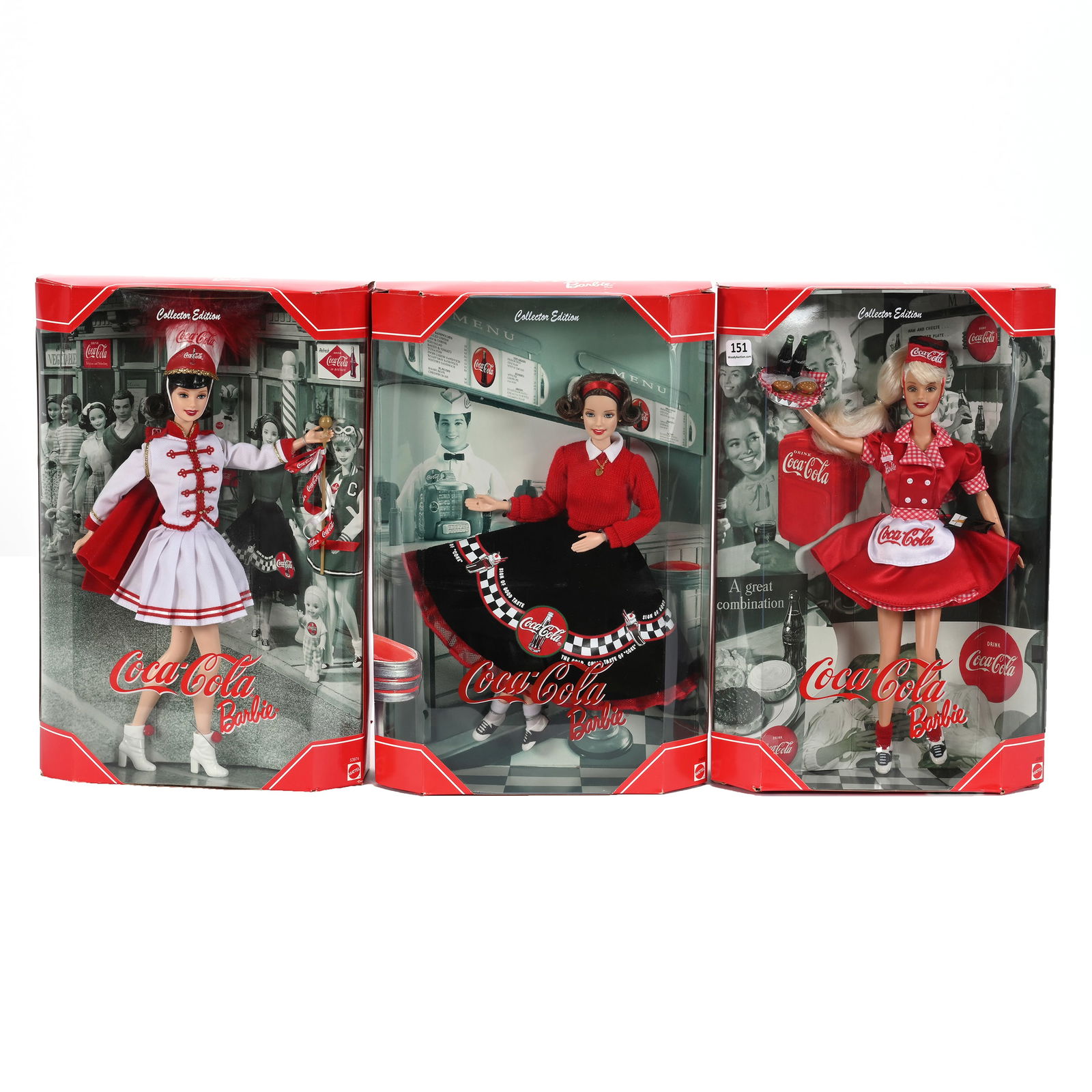 (3) Coca Cola Barbies, New In Box (1 of 5)