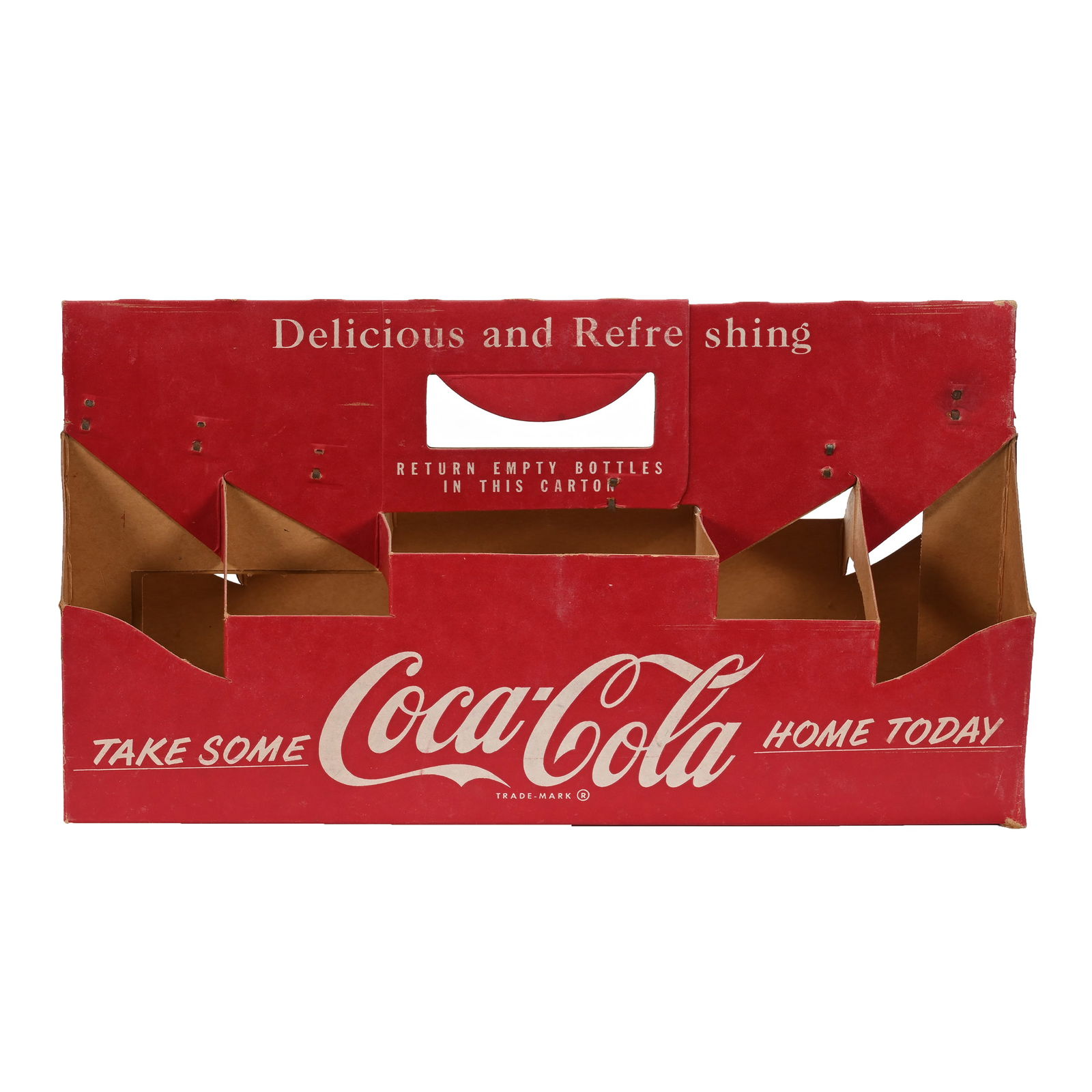 1950's Coca Cola NOS Cardboard Carrier (1 of 2)