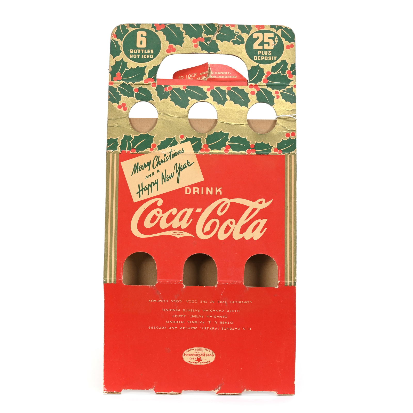 1938 Coca Cola NOS Cardboard Carrier (1 of 2)