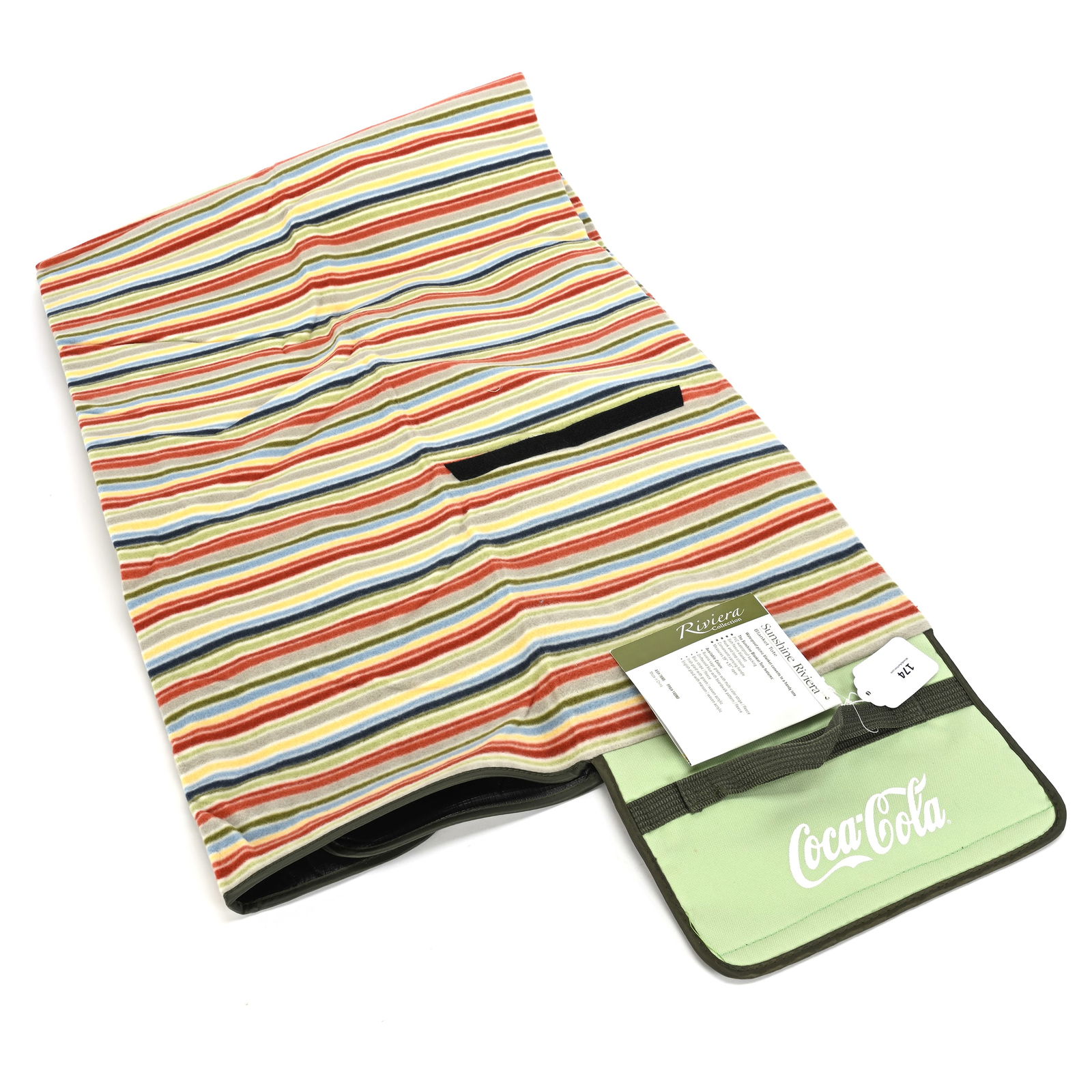 2020 Coca Cola Green/Striped Blanket (1 of 3)