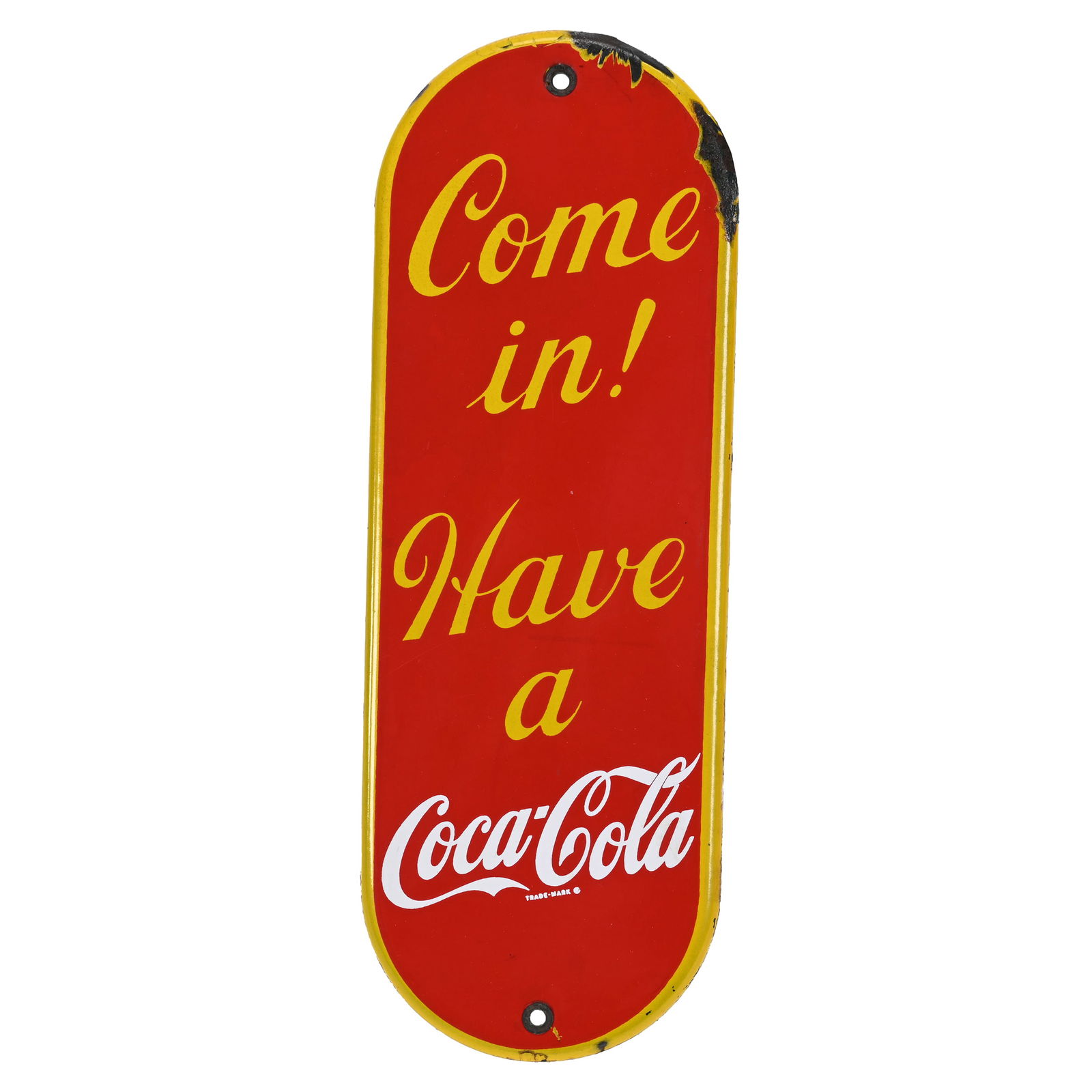 1930 Coca Cola Push Plate For Door (1 of 2)