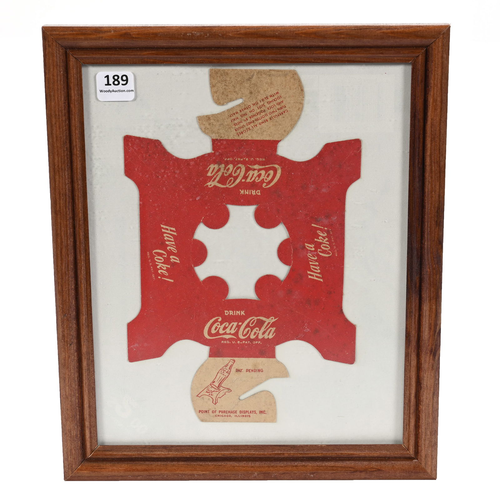 1950's Coca Cola Fold-Up Bottle Holder Display (1 of 3)
