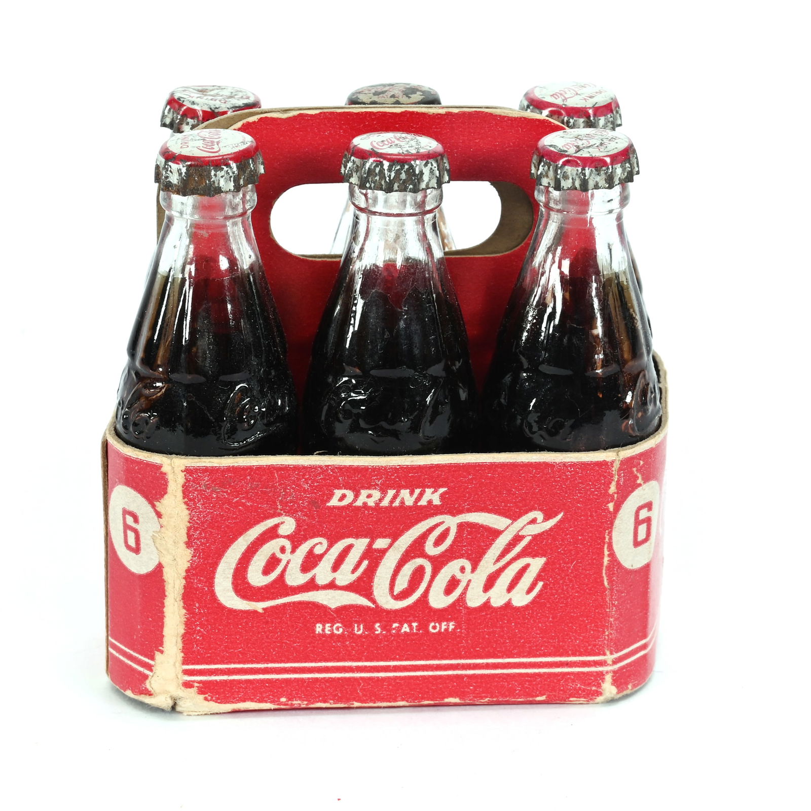 1950's Coca Cola Miniature Paper Bottle Carrier (1 of 4)