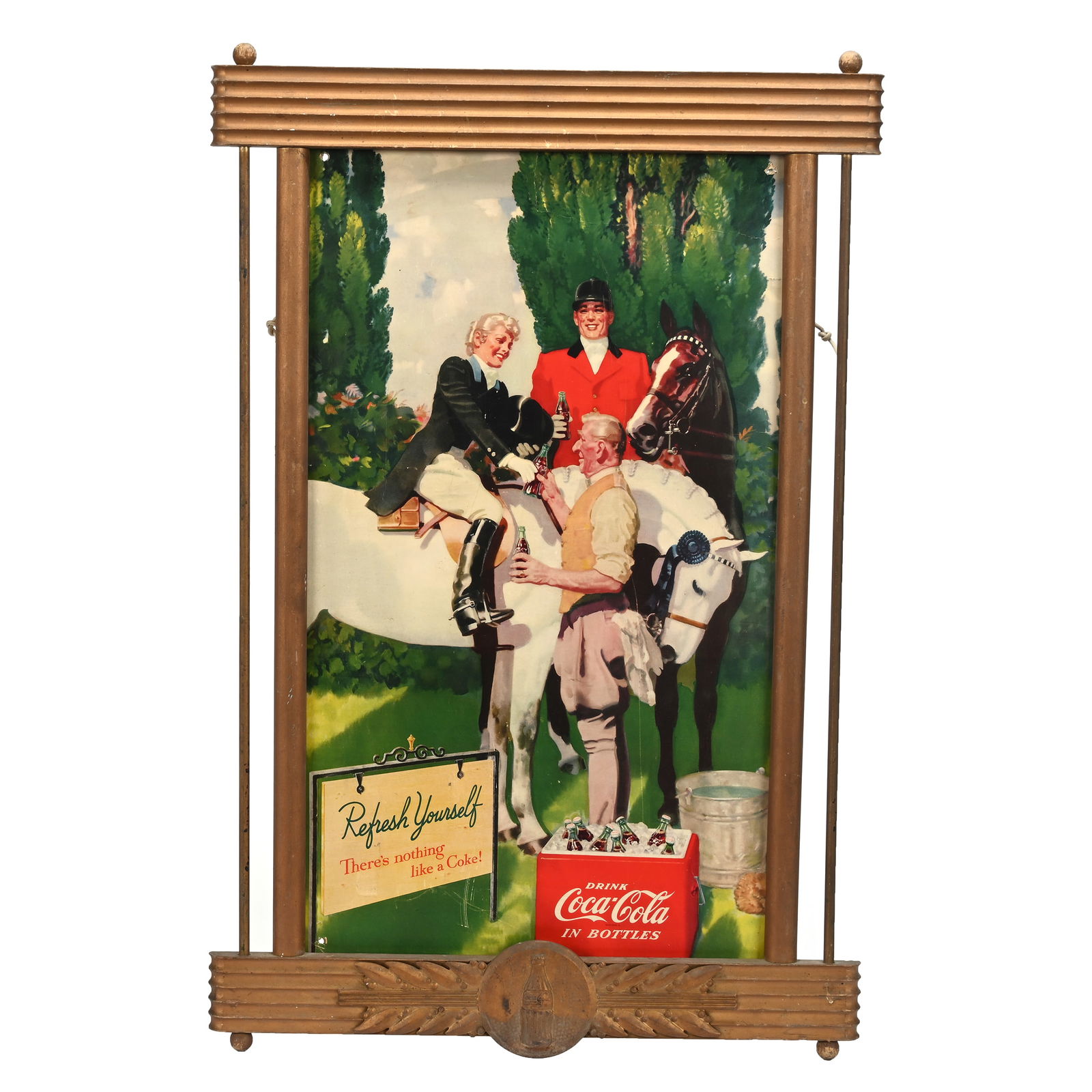 1955 Coca Cola Advertising With Original Coke Frame (1 of 3)