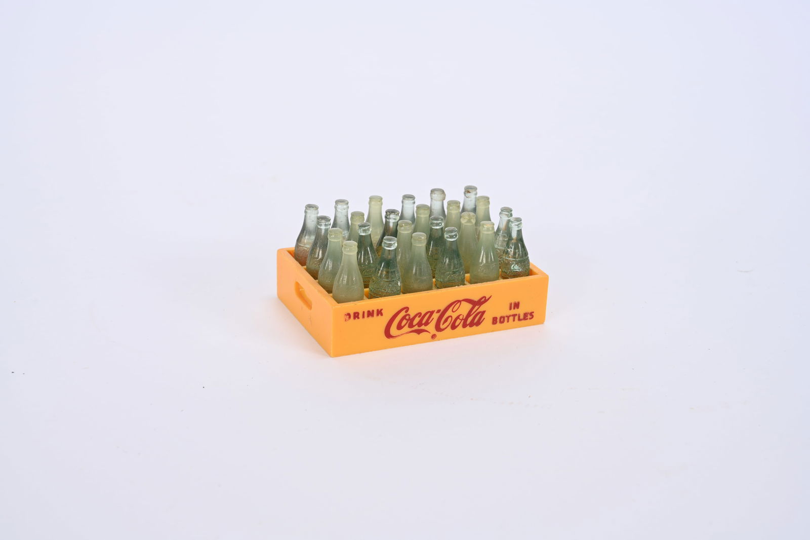 1950-60's Coca Cola Miniature Yellow Case, Plastic (1 of 3)