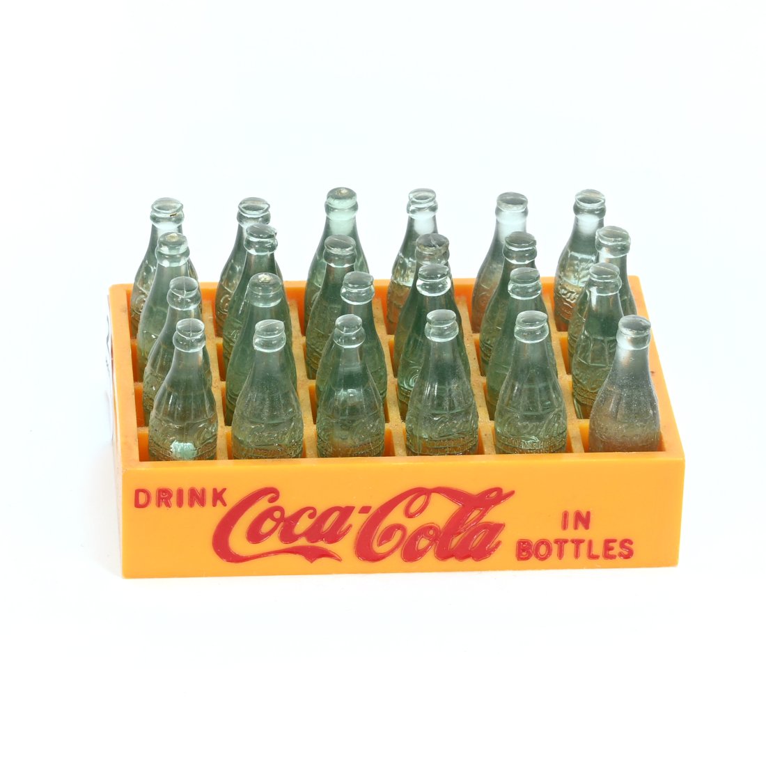 1950-60's Coca Cola Miniature Yellow Case, Plastic (1 of 3)