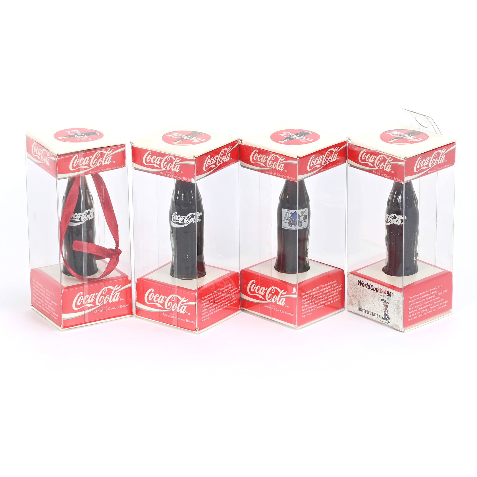 (4) 1994 Coca Cola Miniature Commemorative Bottles (1 of 3)
