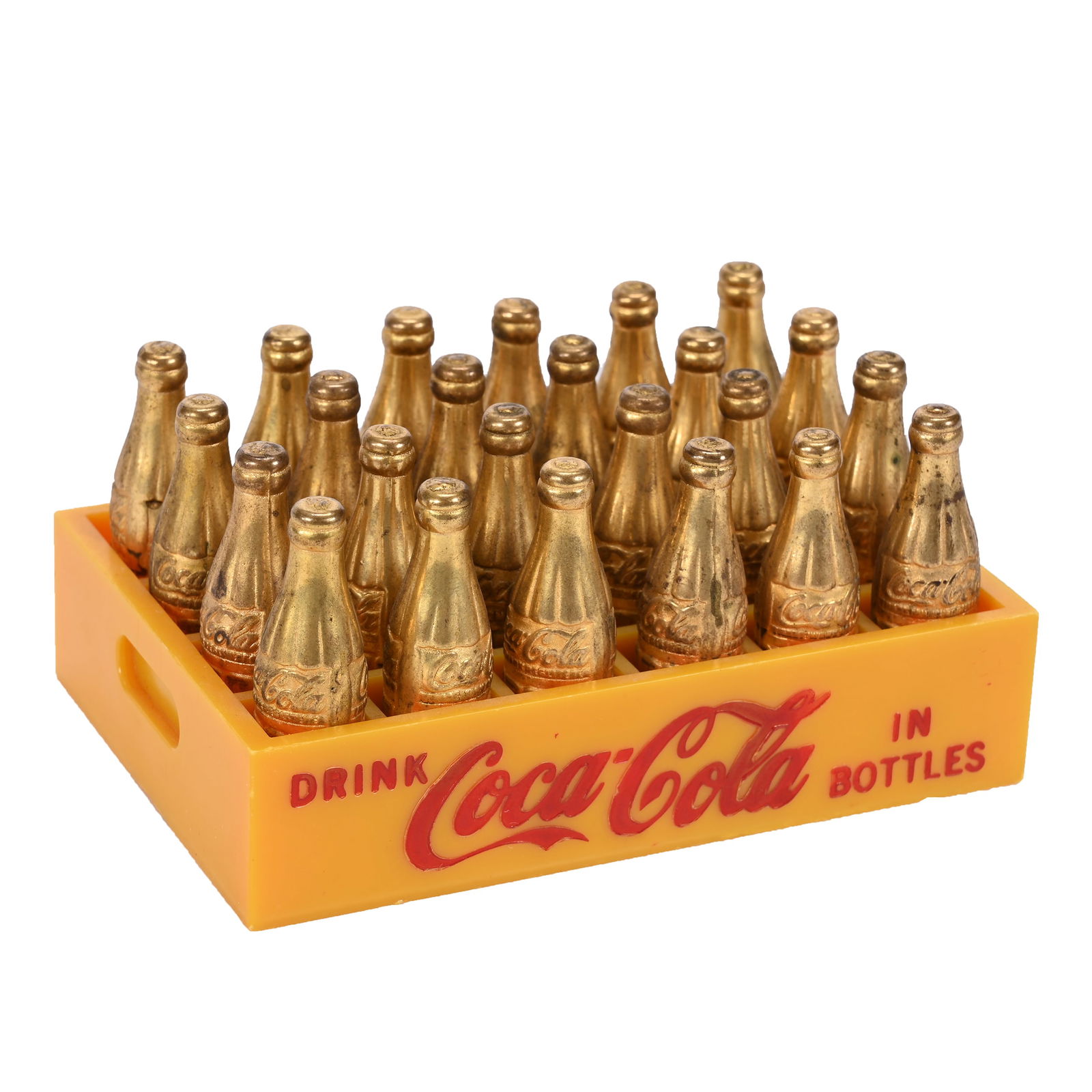 Coca Cola Miniature Yellow Plastic Case (1 of 3)