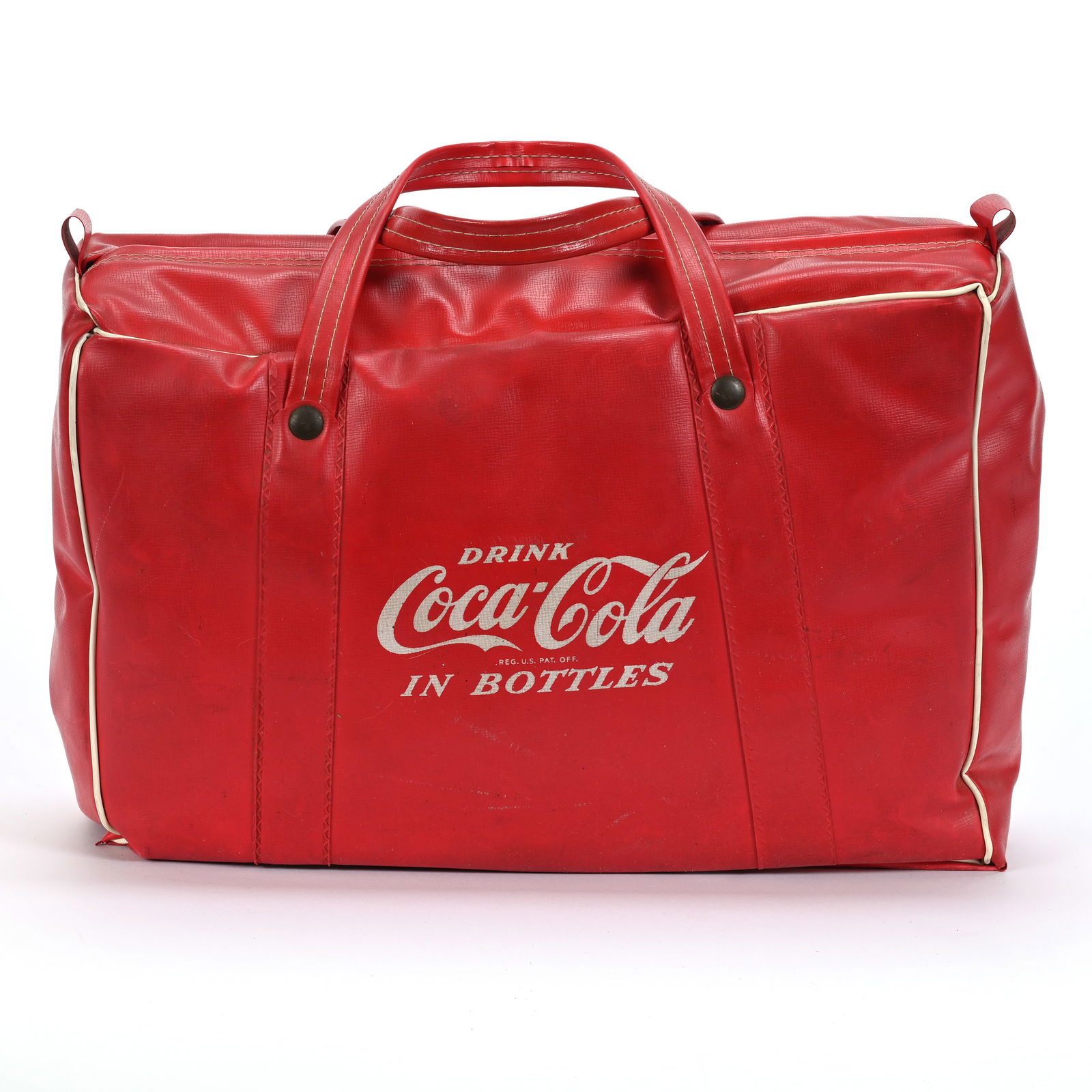 1950-60's Coca Cola Red Vinyl Cooler Bag (1 of 3)