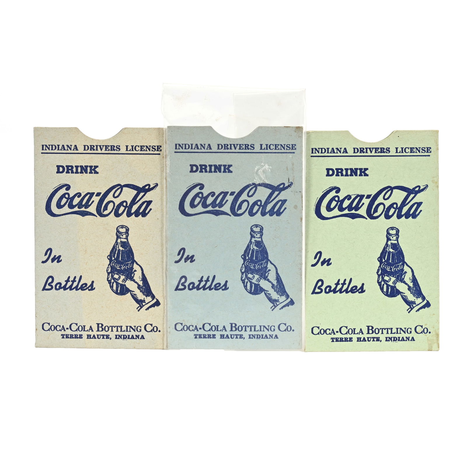 1930-40's Coca Cola (3) Driver's License Holders (1 of 2)