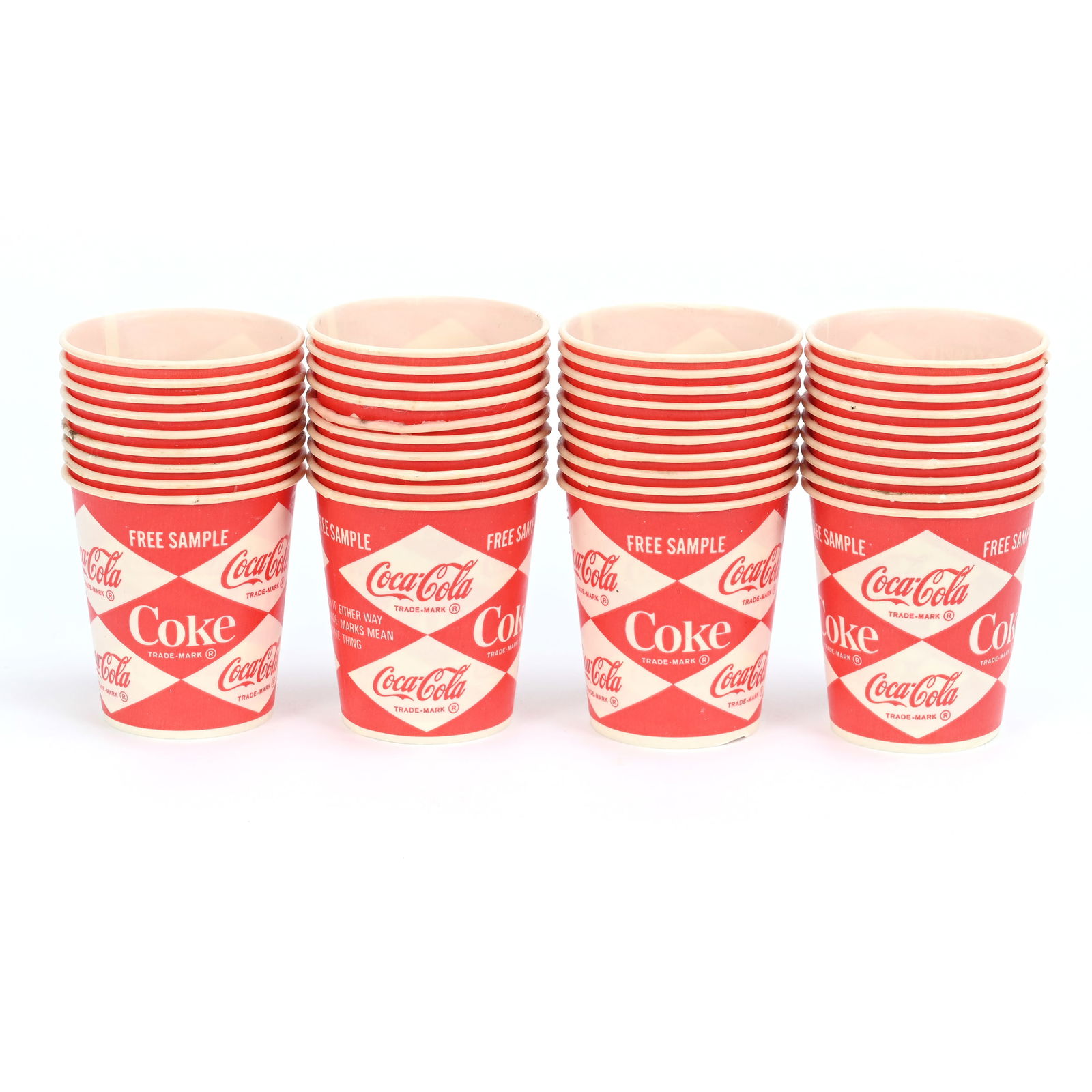Coca Cola Diamond Style Paper Cups, (39) (1 of 2)