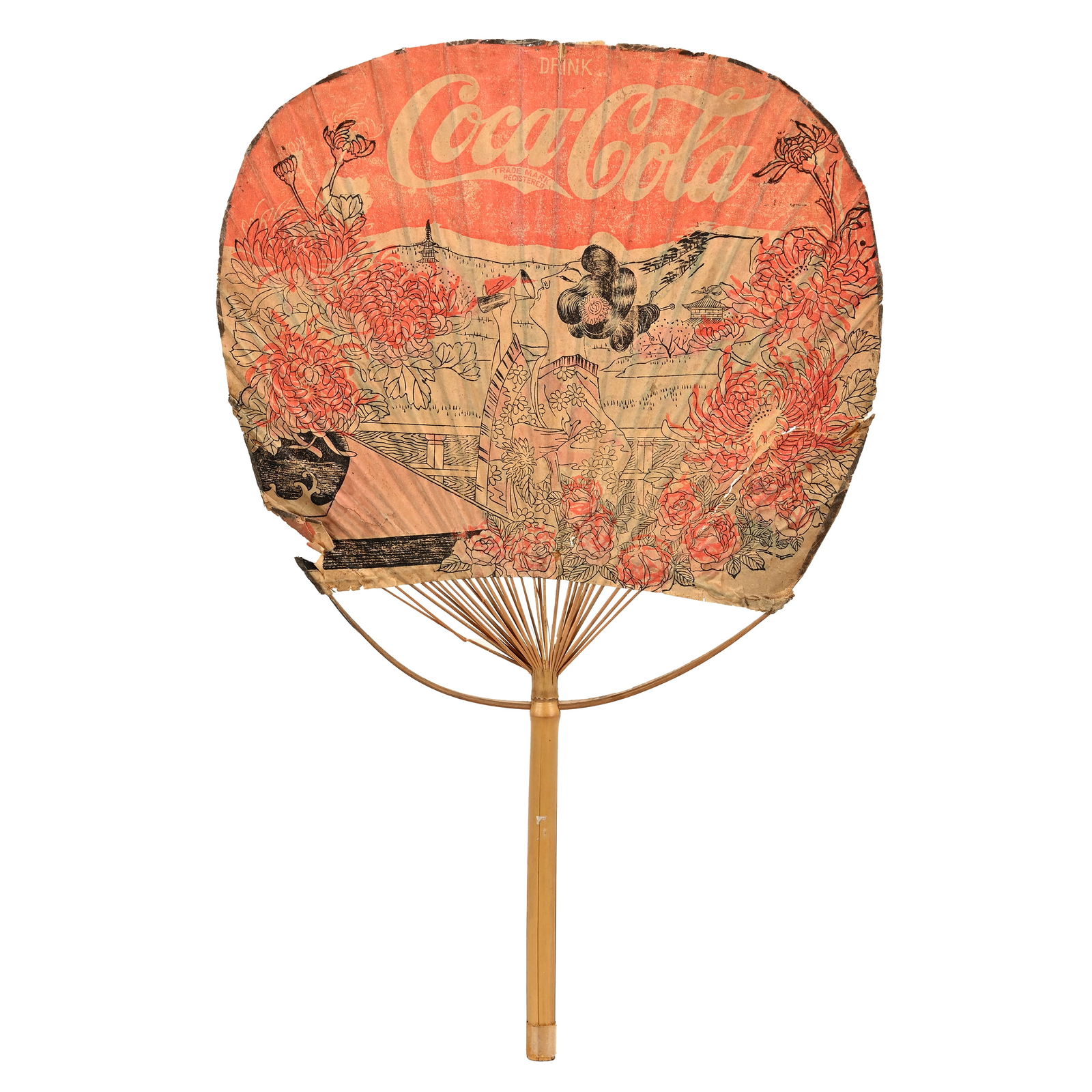 1911 Coca Cola Fan On Old Rice Paper (1 of 3)
