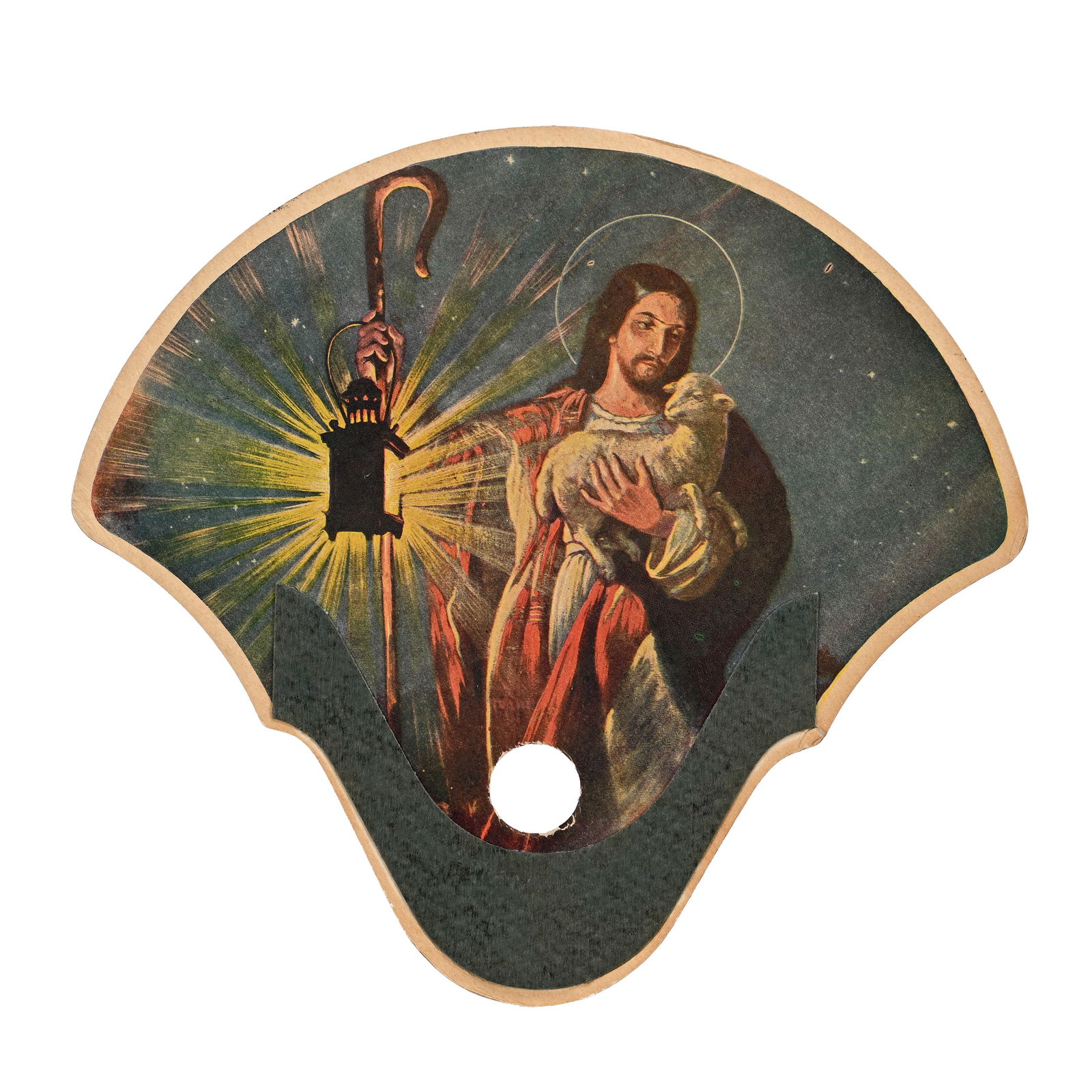 1940-50's Coca Cola Fan, Paper, With Jesus (1 of 2)