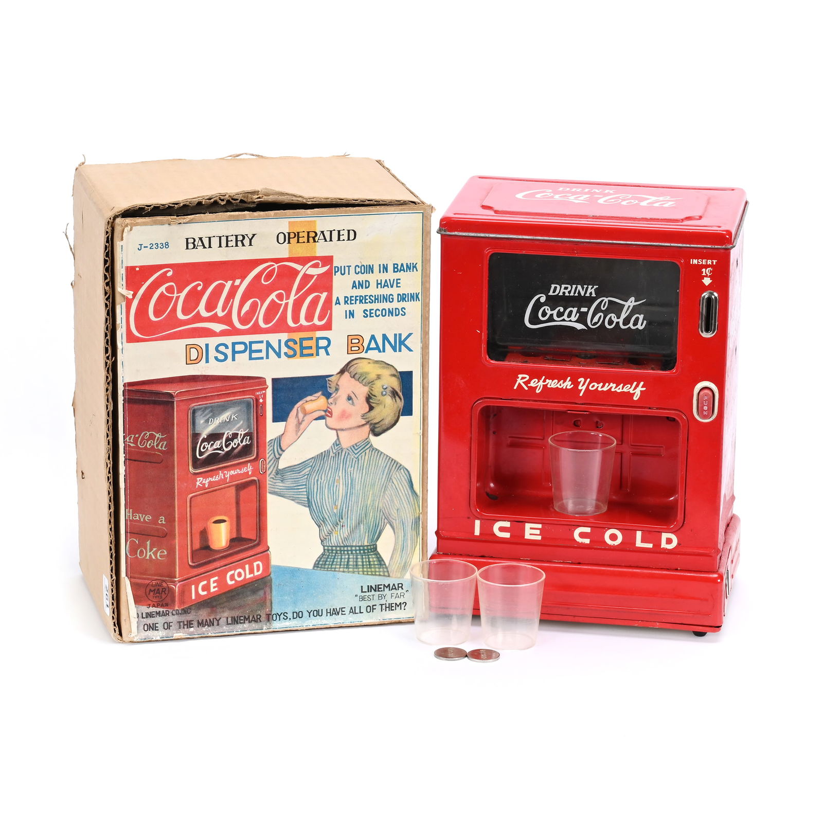 1950's Coca Cola Child's Dispenser Bank Model J-2328 (1 of 6)